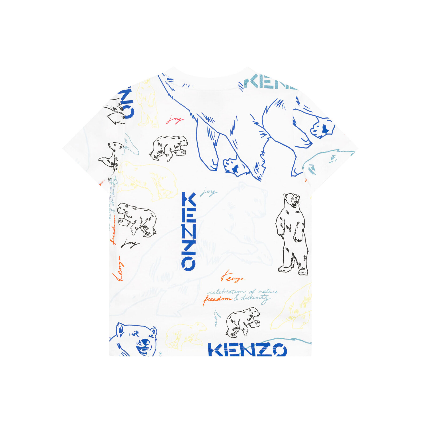 Kenzo Kids Tricou K25660 M Alb Regular Fit - Pled.ro