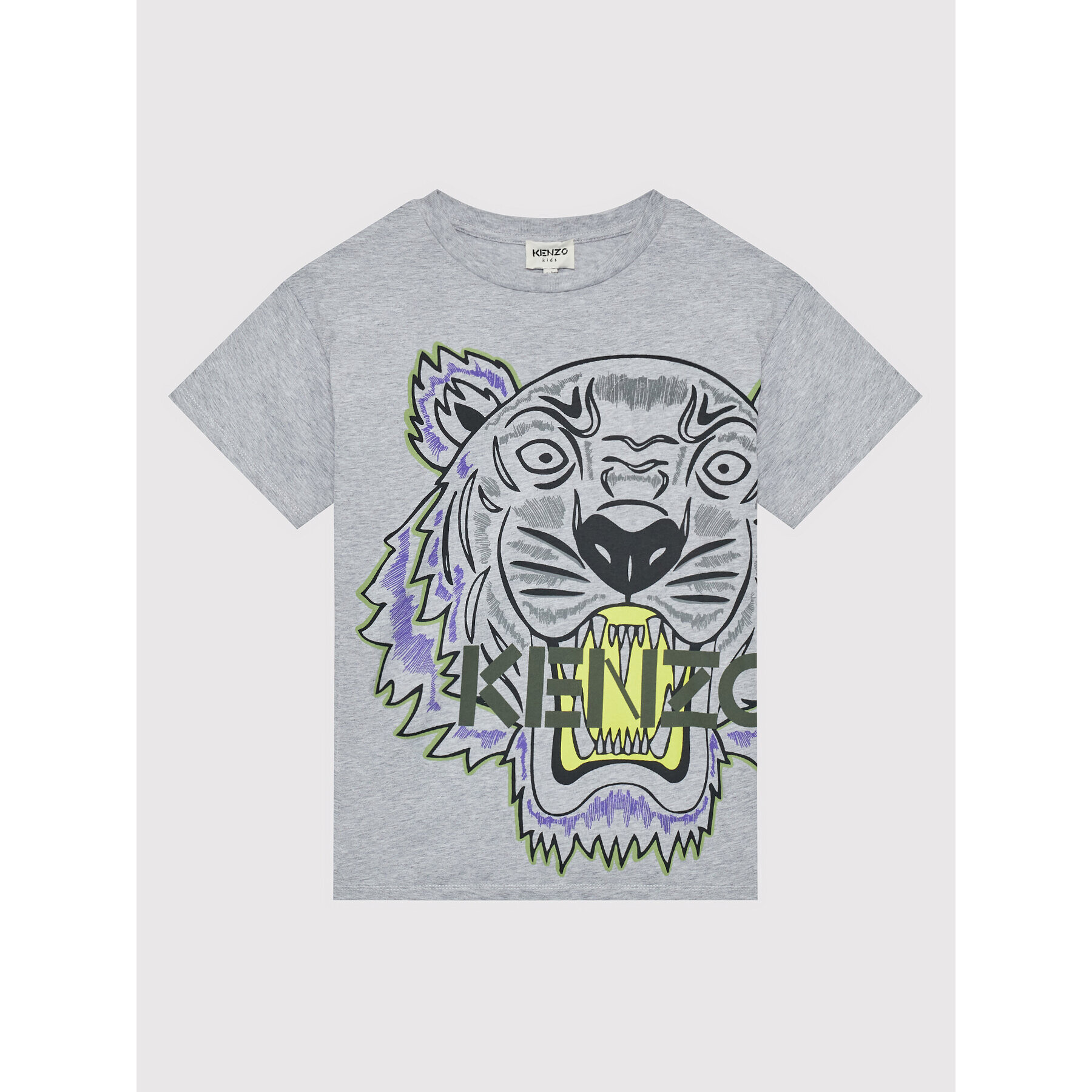 Kenzo Kids Tricou K25670 D Gri Regular Fit - Pled.ro