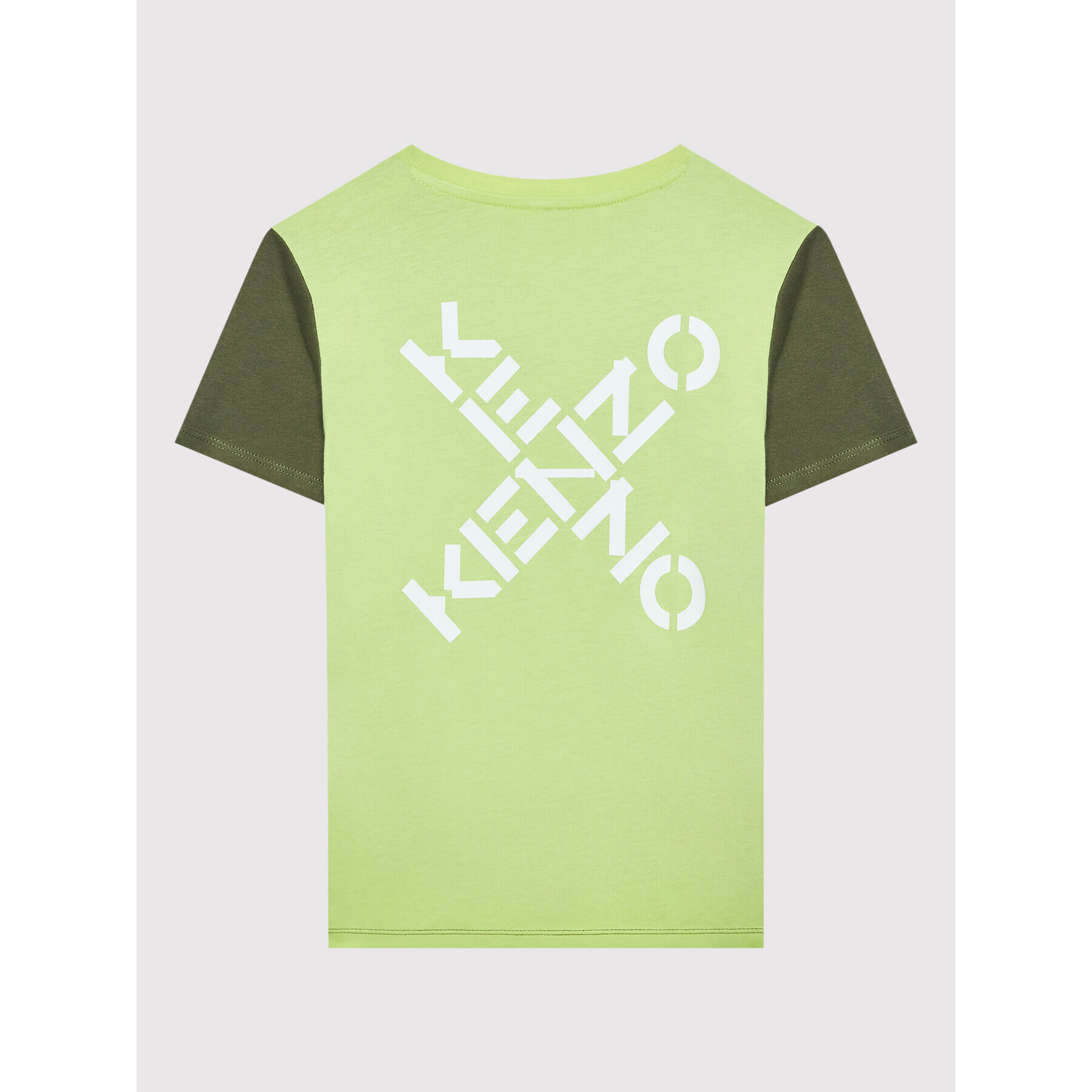 Kenzo Kids Tricou K25680 Verde Regular Fit - Pled.ro