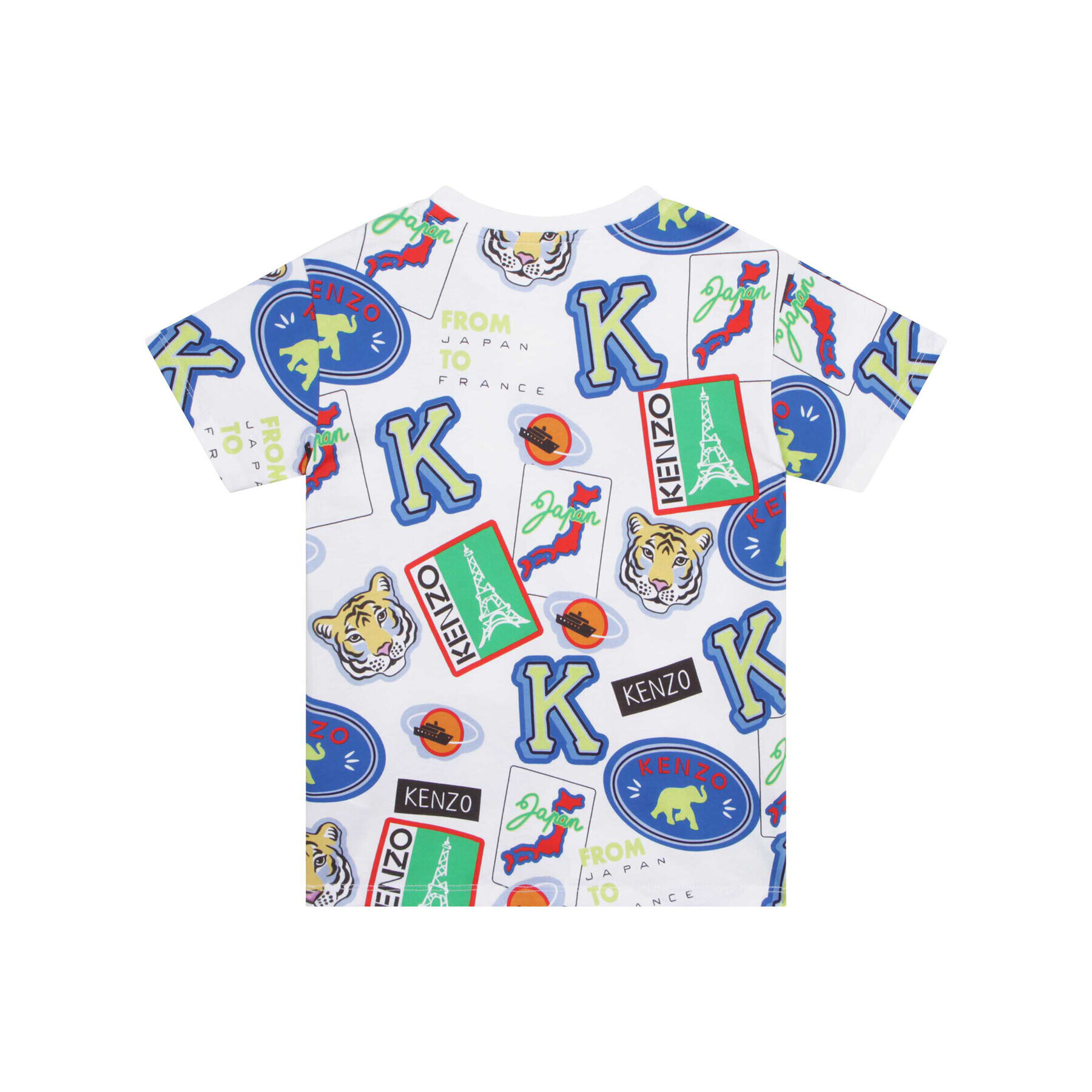 Kenzo Kids Tricou K25784 S Alb Regular Fit - Pled.ro