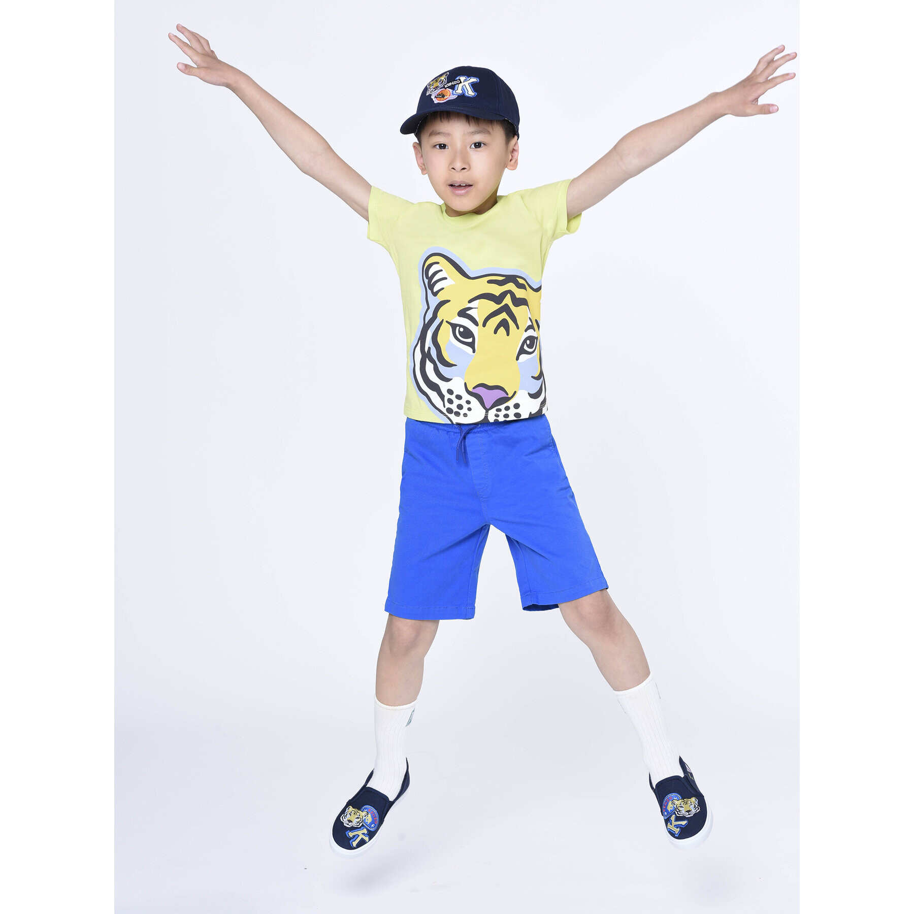 Kenzo Kids Tricou K25788 S Galben Regular Fit - Pled.ro