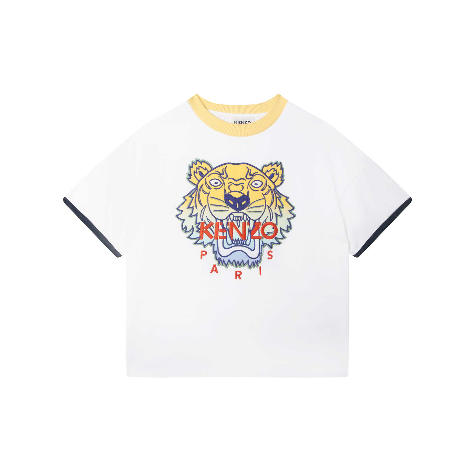 Kenzo Kids Tricou K25802 S Alb Regular Fit - Pled.ro