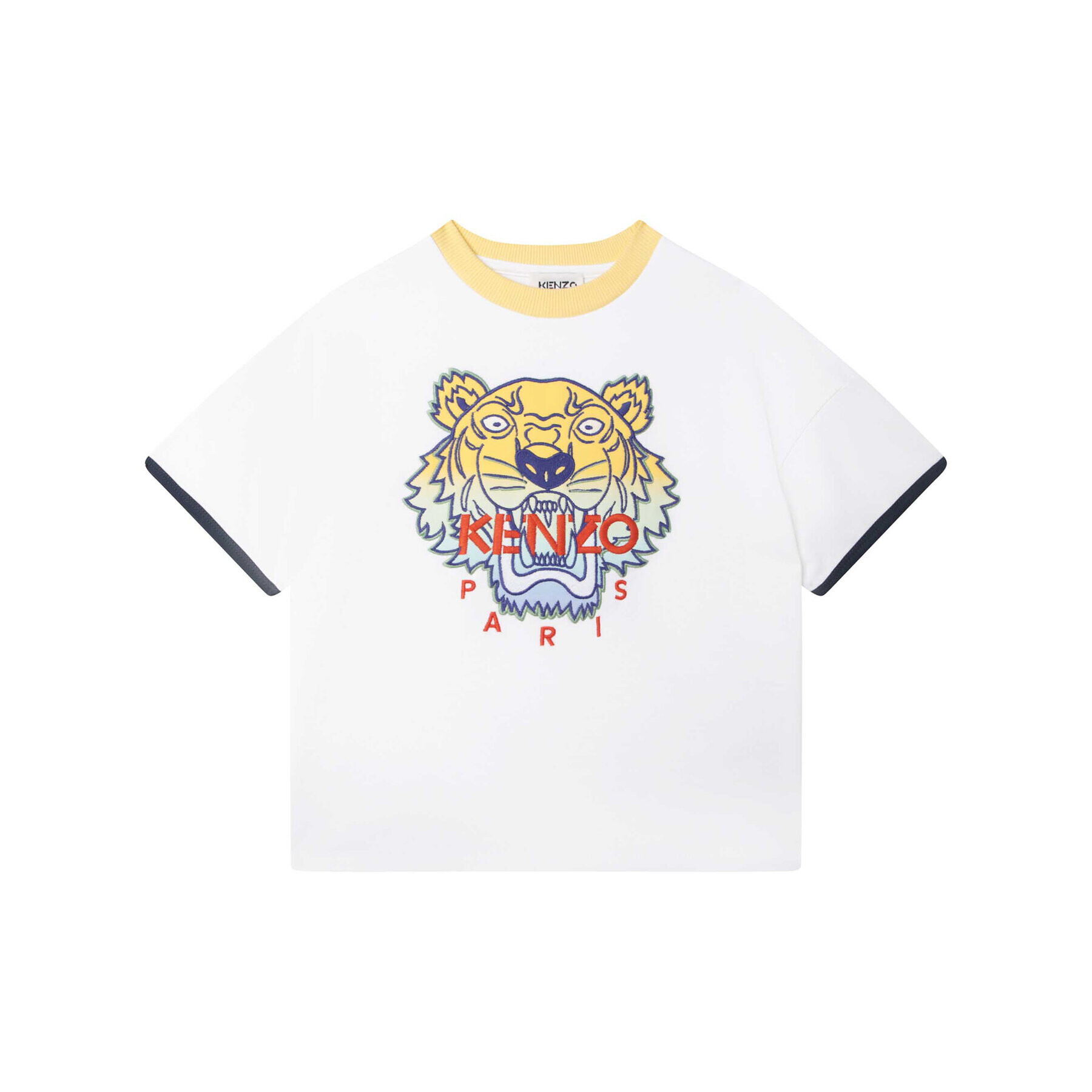 Kenzo Kids Tricou K25804 S Alb Regular Fit - Pled.ro