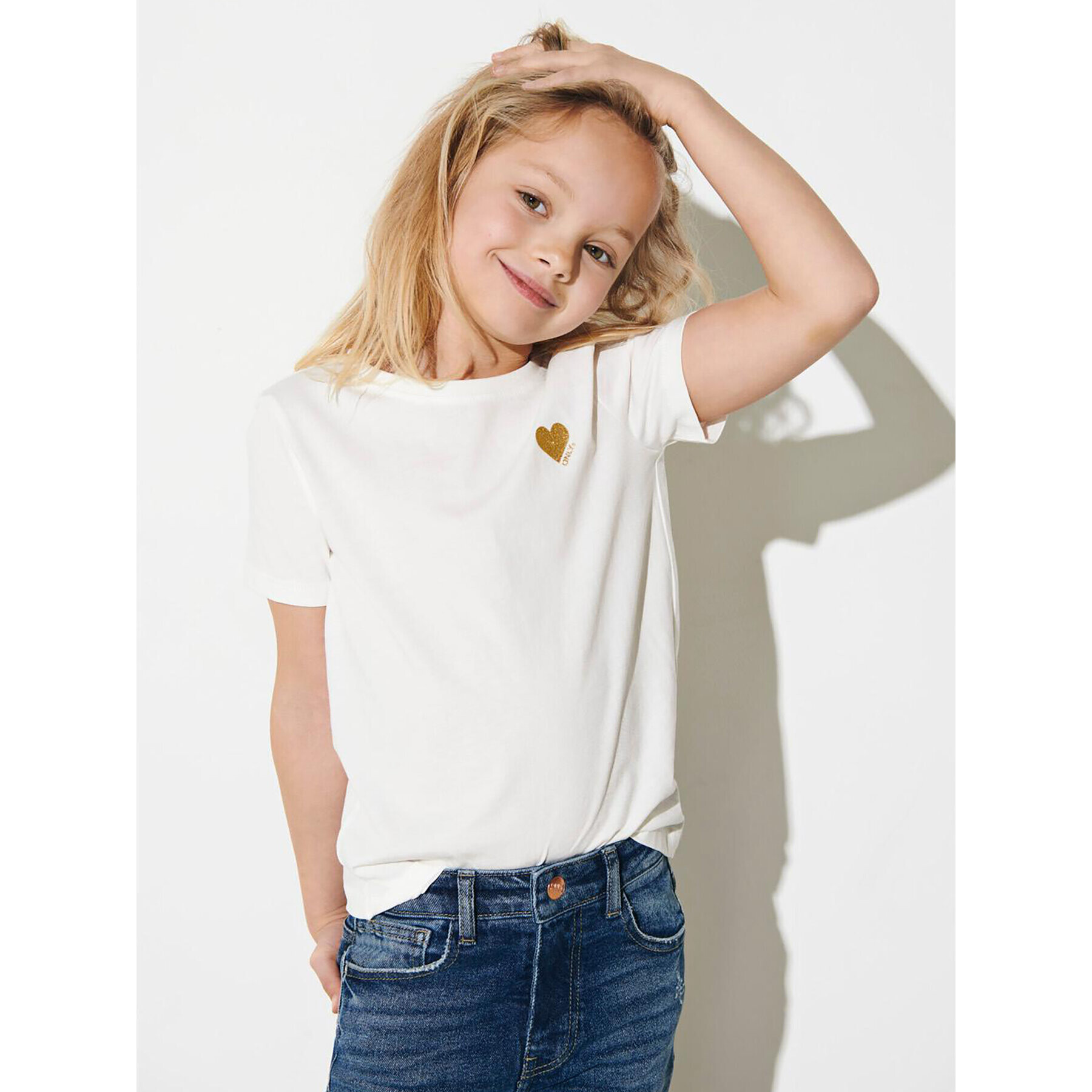 Kids ONLY Tricou Kita 15266481 Alb Regular Fit - Pled.ro