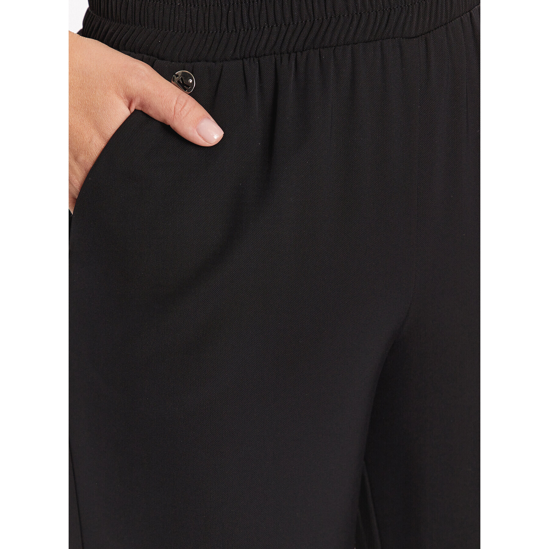 Kontatto Pantaloni din material NO7028 Negru Relaxed Fit - Pled.ro