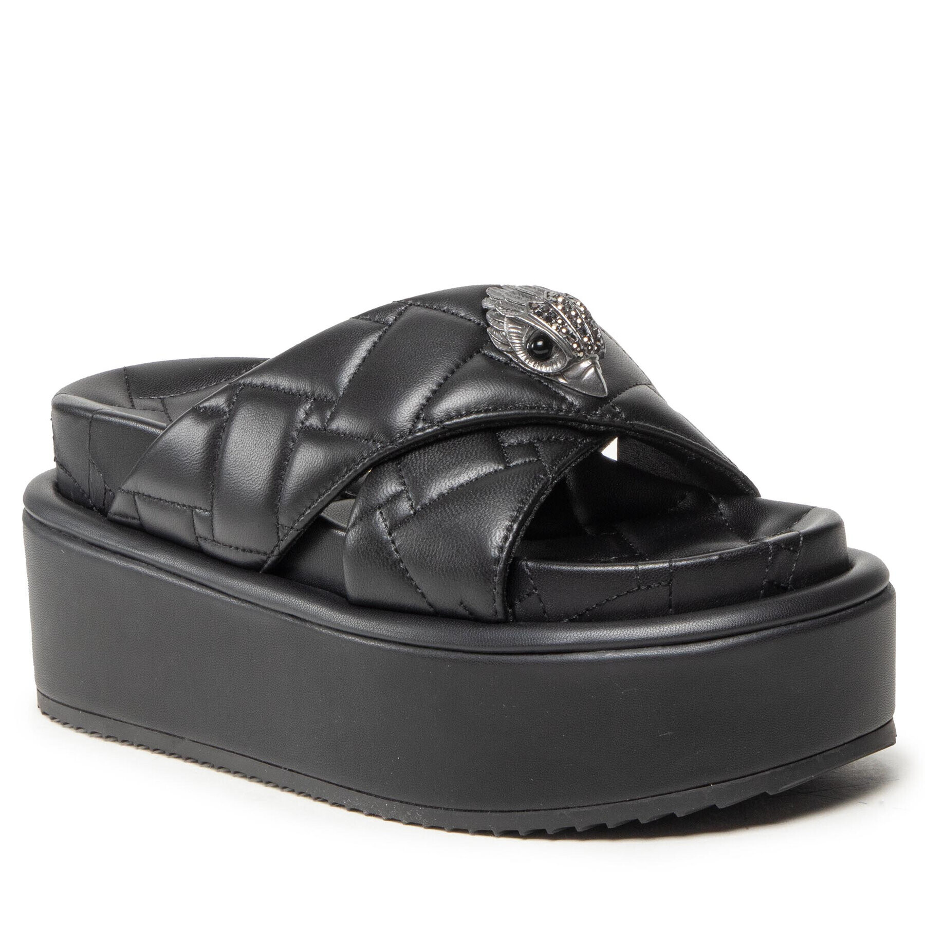 Kurt Geiger Șlapi Titan Crossed Sandal 9107400109 Negru - Pled.ro