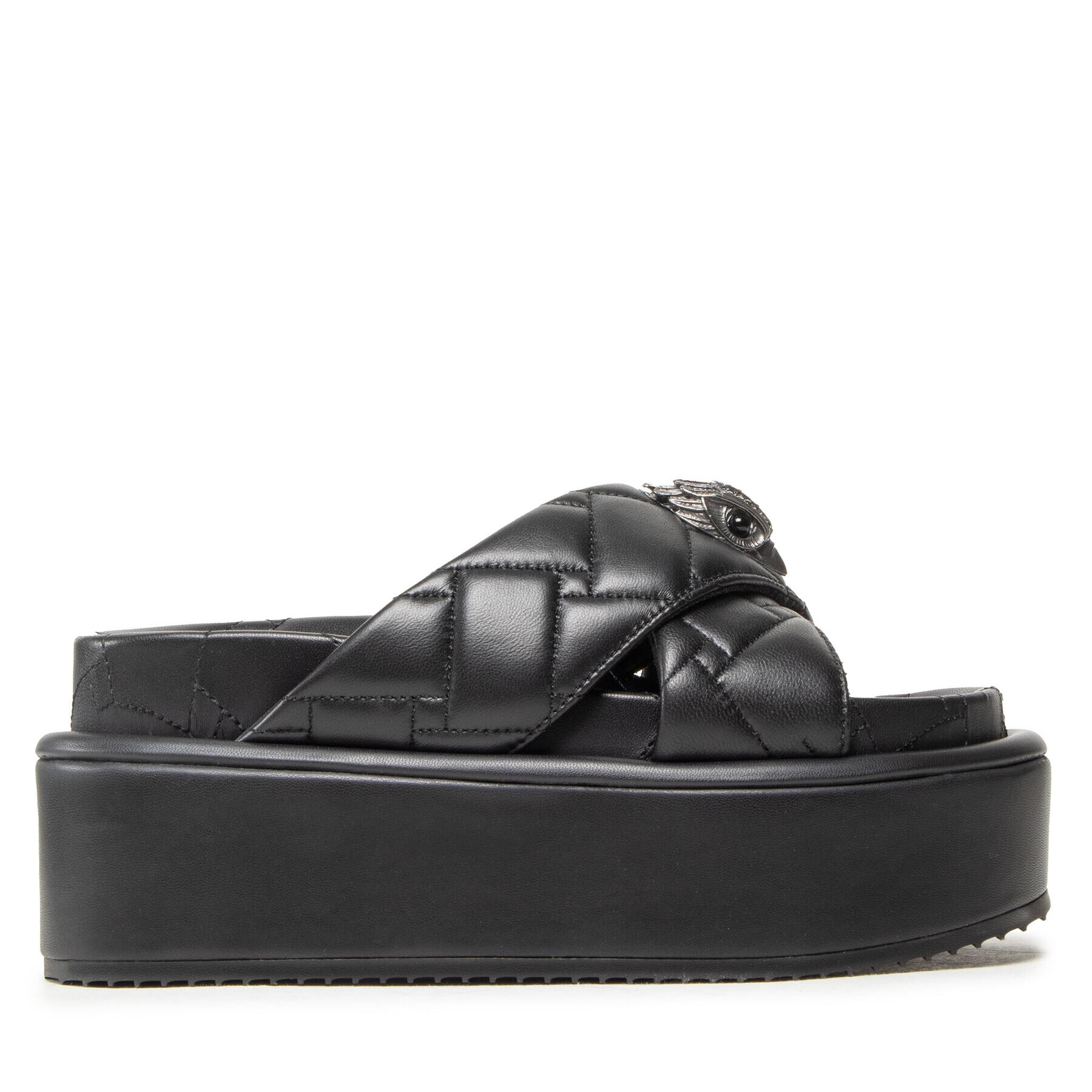 Kurt Geiger Șlapi Titan Crossed Sandal 9107400109 Negru - Pled.ro