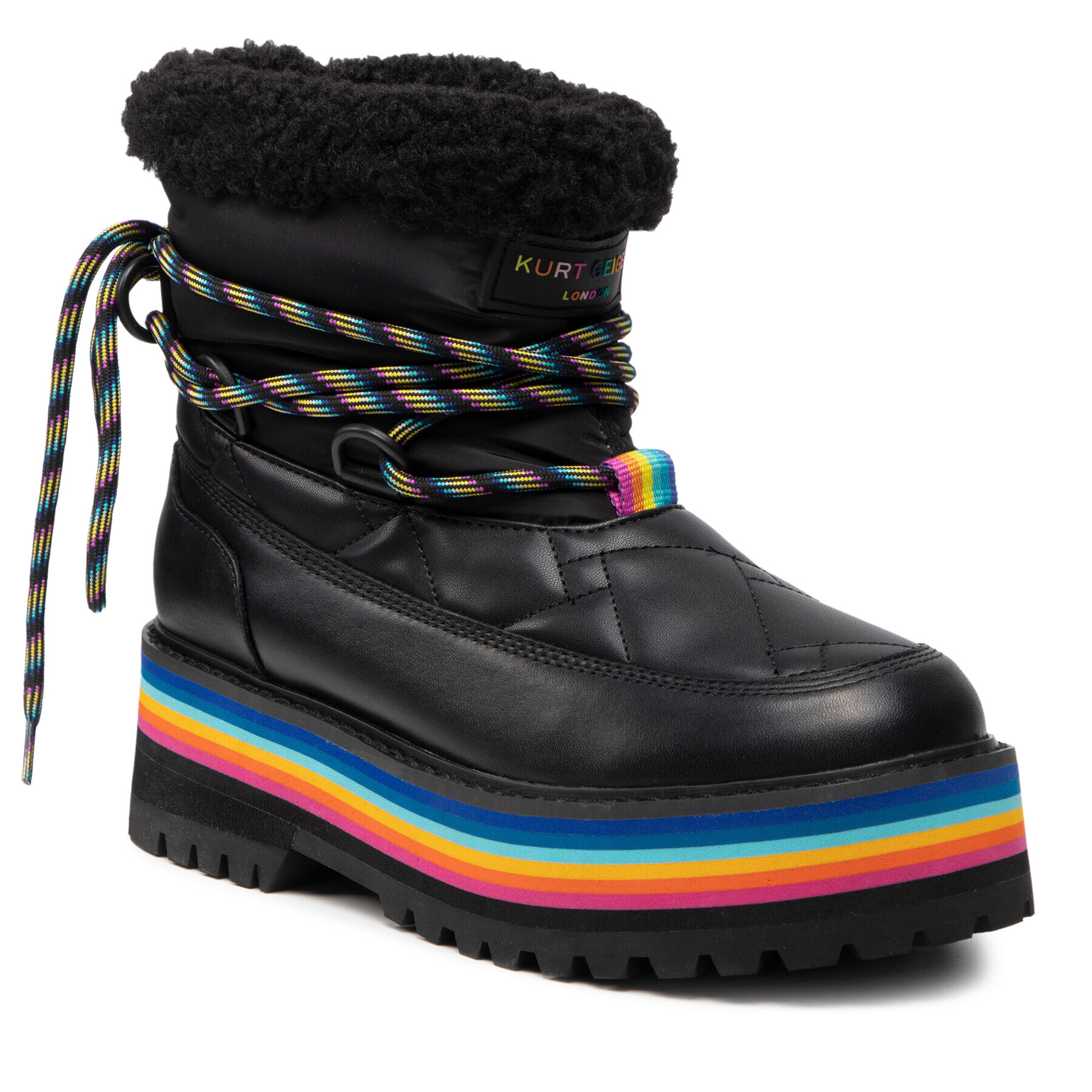 Kurt Geiger Botine Toronto Rainbow Boot 8488400609 Negru - Pled.ro