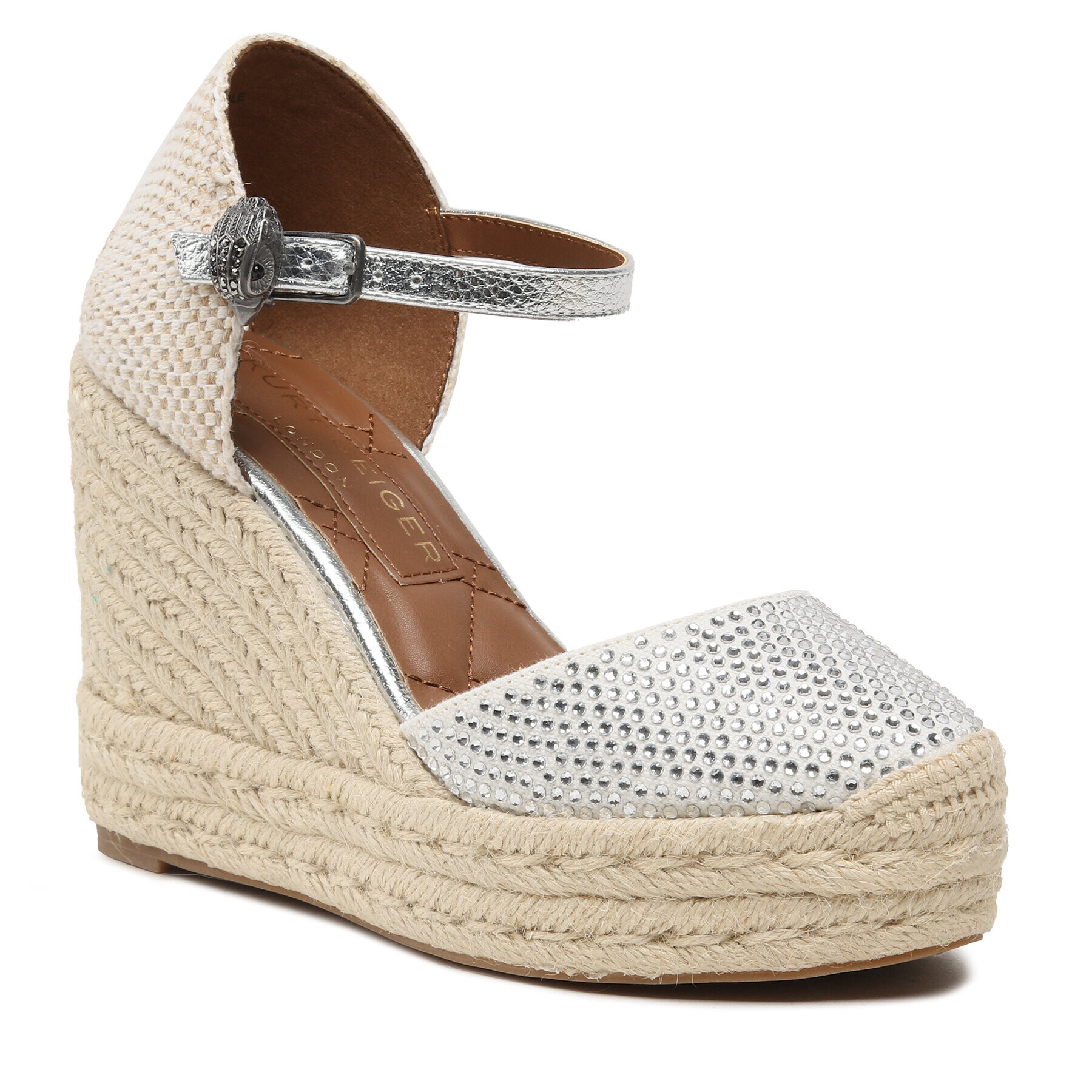 Kurt Geiger Espadrile Mandy Espadrille Wedge 9798910609 Alb - Pled.ro