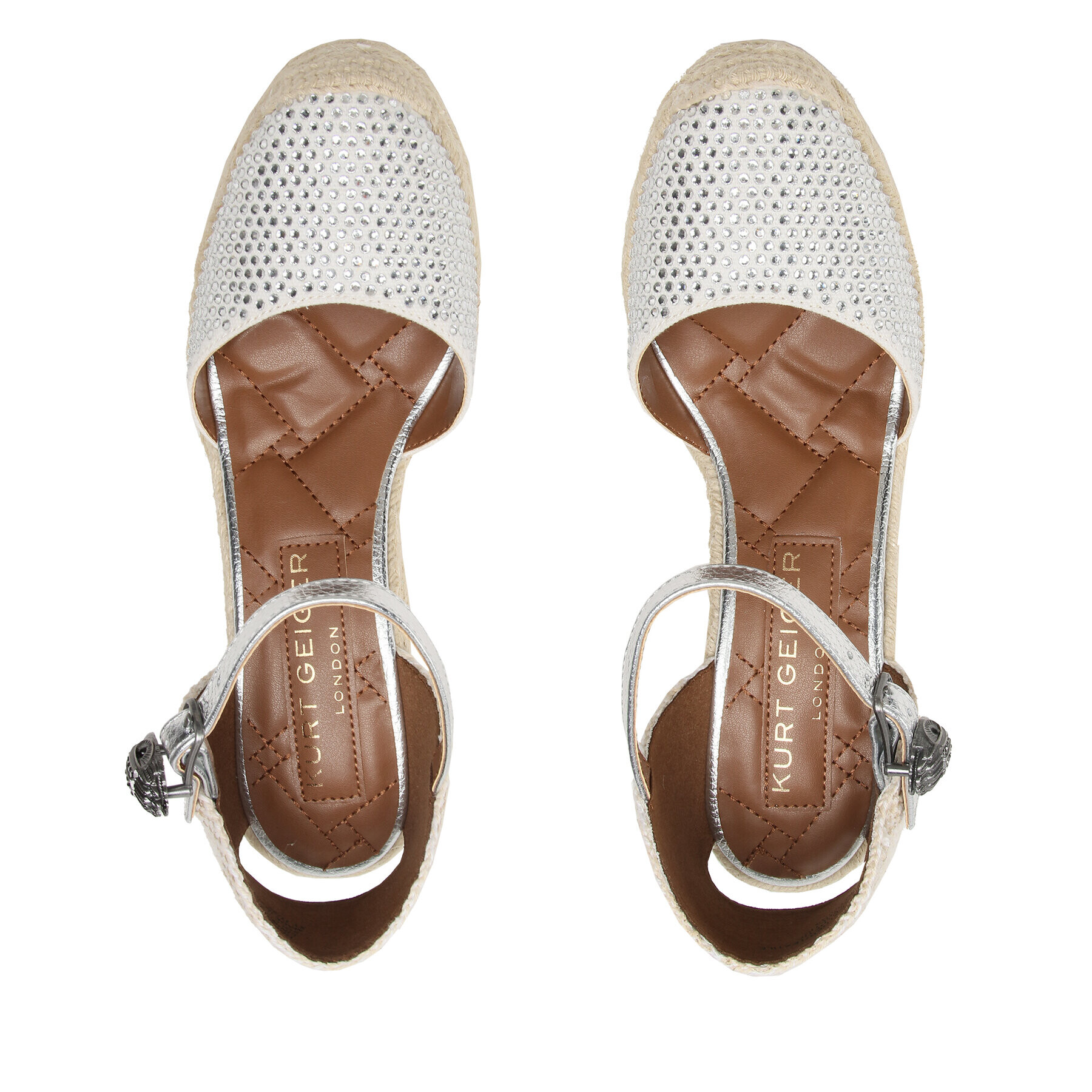 Kurt Geiger Espadrile Mandy Espadrille Wedge 9798910609 Alb - Pled.ro