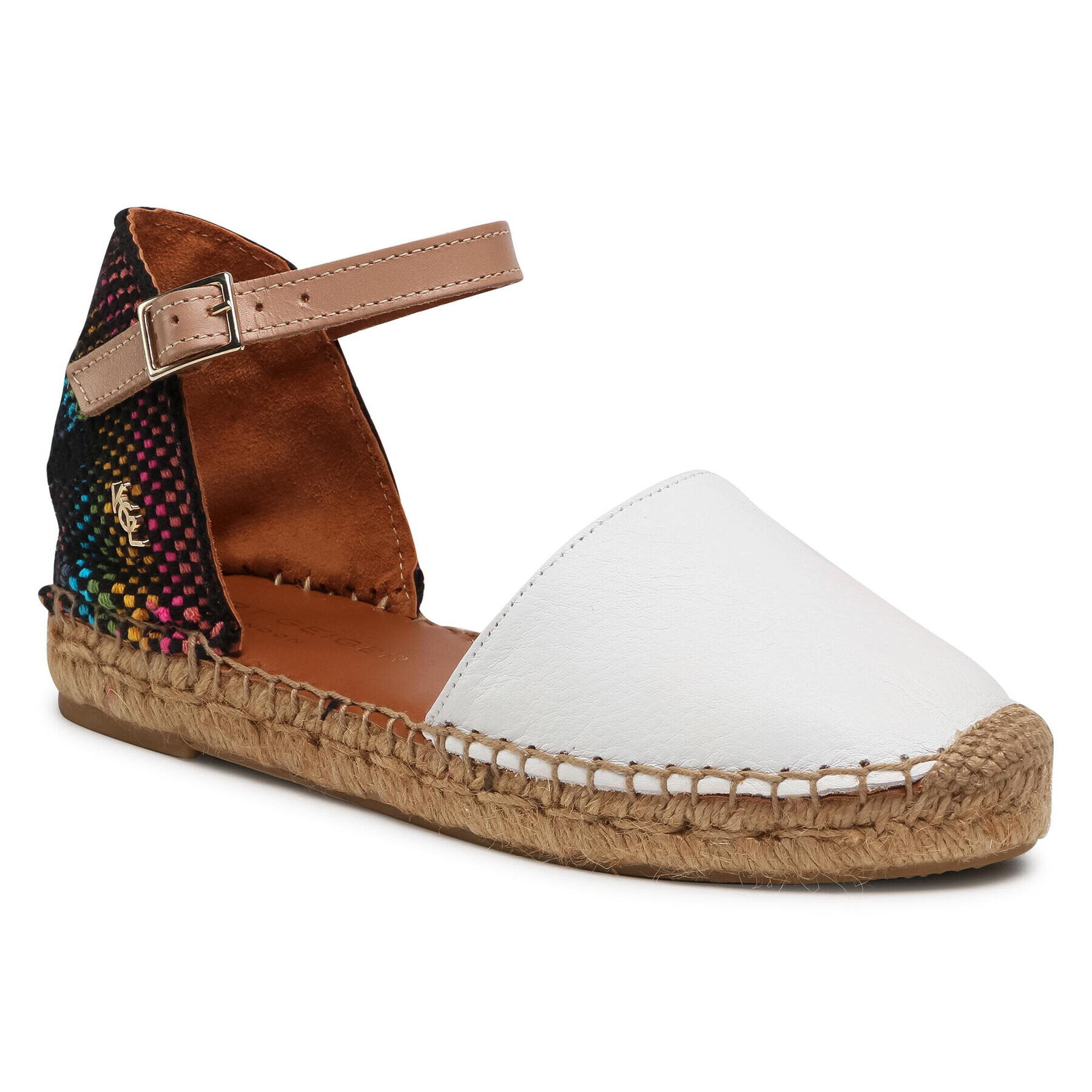 Kurt Geiger Espadrile Manty Rainbow 7453610109 Alb - Pled.ro