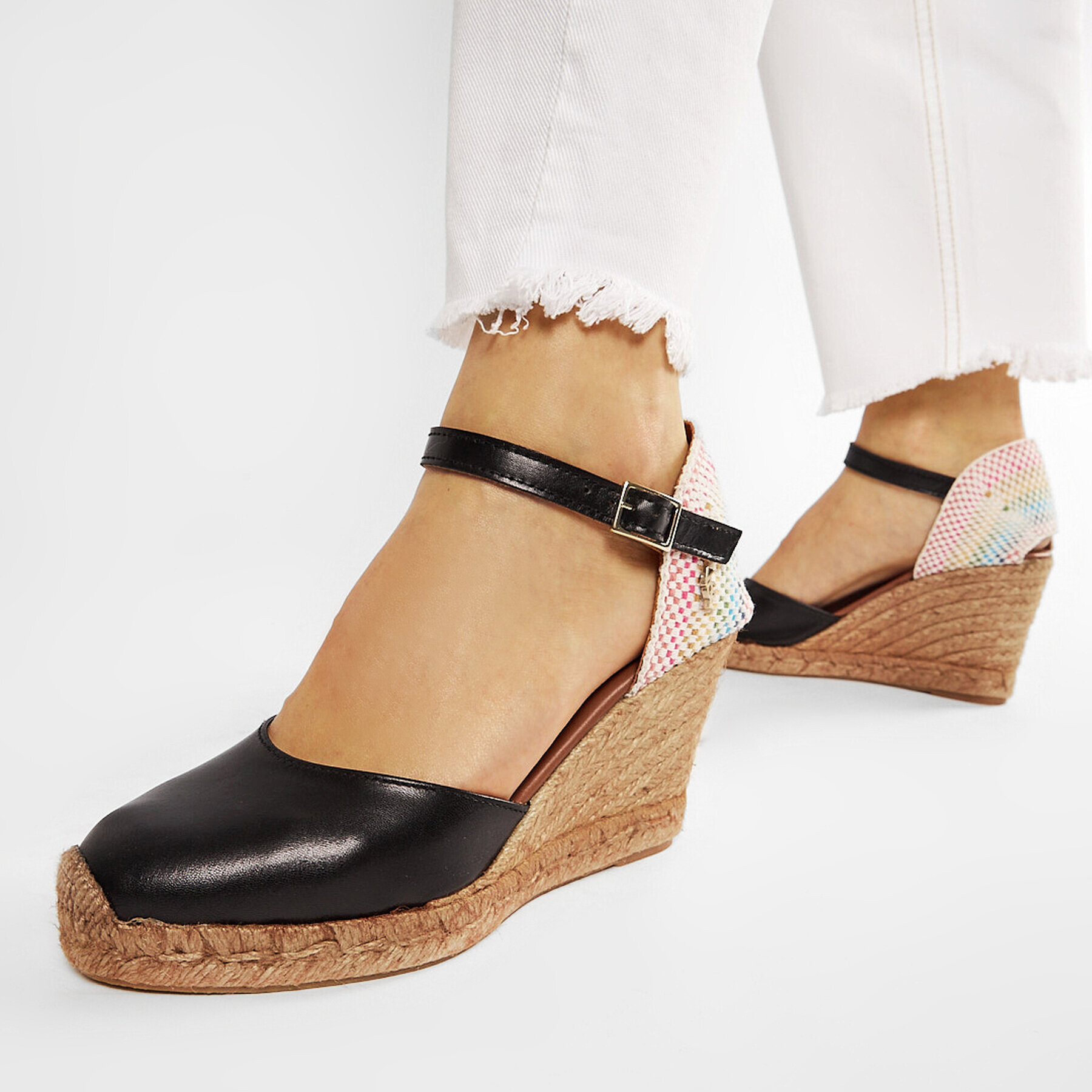 Kurt Geiger Espadrile Monty Rainbow 7412400109 Negru - Pled.ro