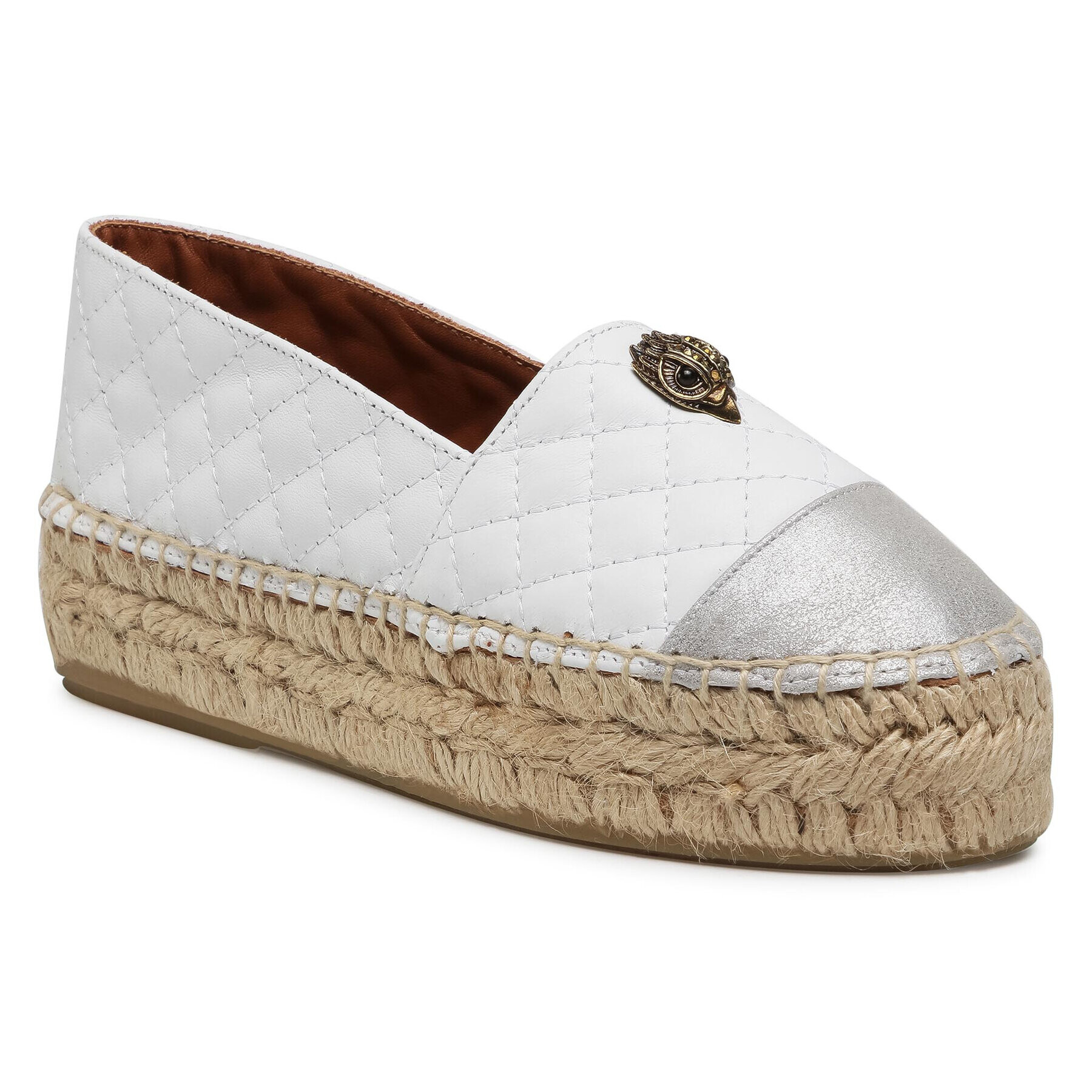 Kurt Geiger Espadrile Morella Eagle 3749110109 Alb - Pled.ro