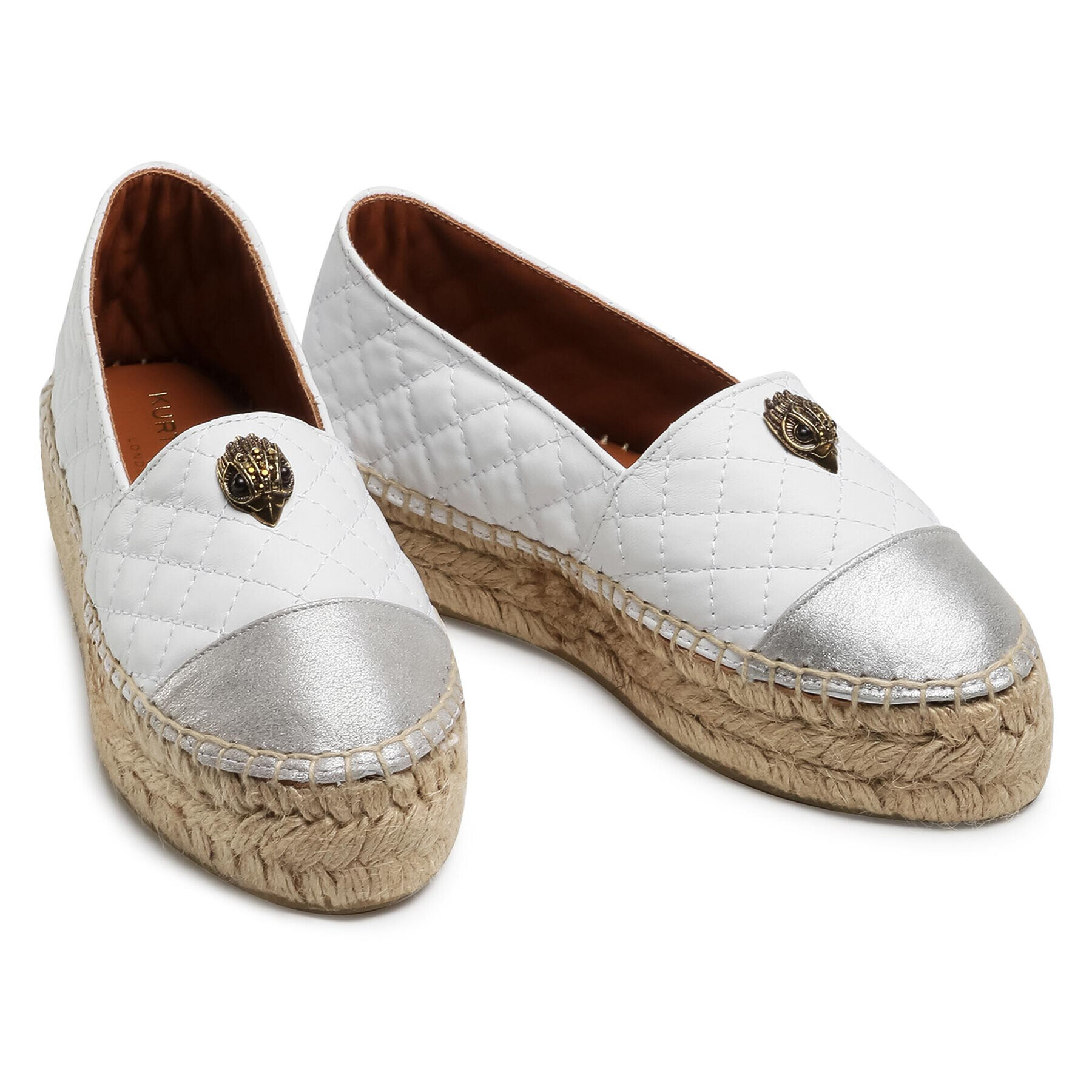 Kurt Geiger Espadrile Morella Eagle 3749110109 Alb - Pled.ro