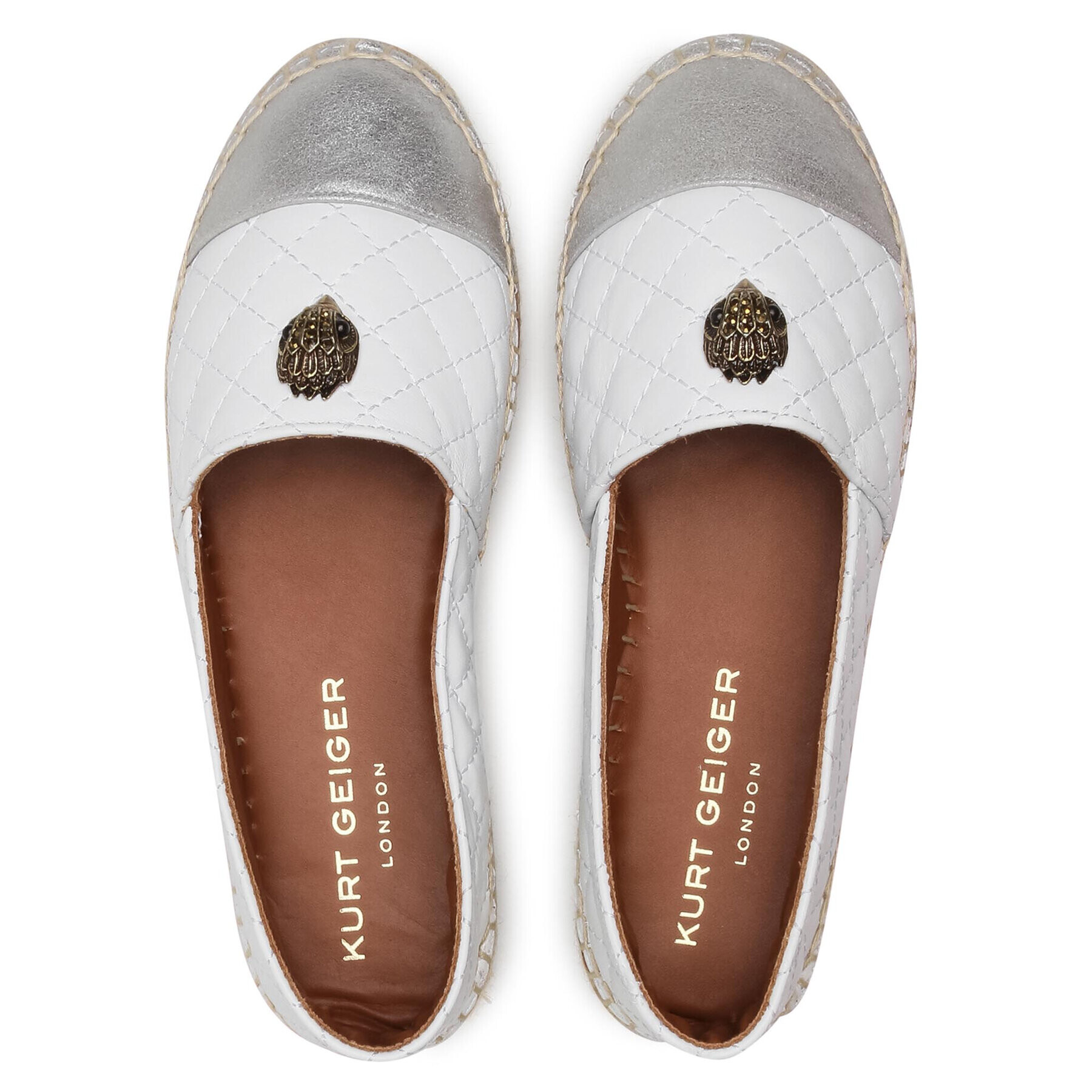 Kurt Geiger Espadrile Morella Eagle 3749110109 Alb - Pled.ro