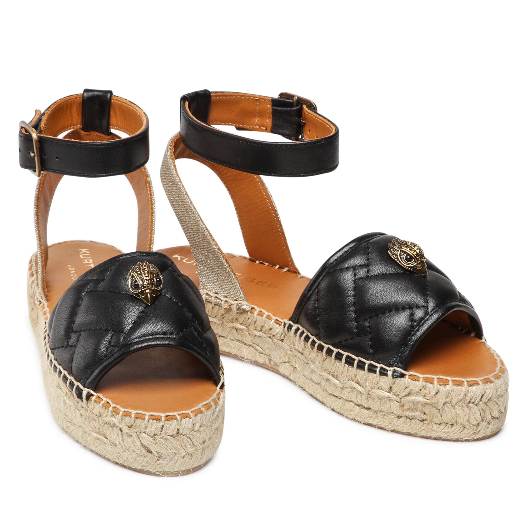 Kurt Geiger Espadrile Morella Eagle Sandal 8879600109 Negru - Pled.ro