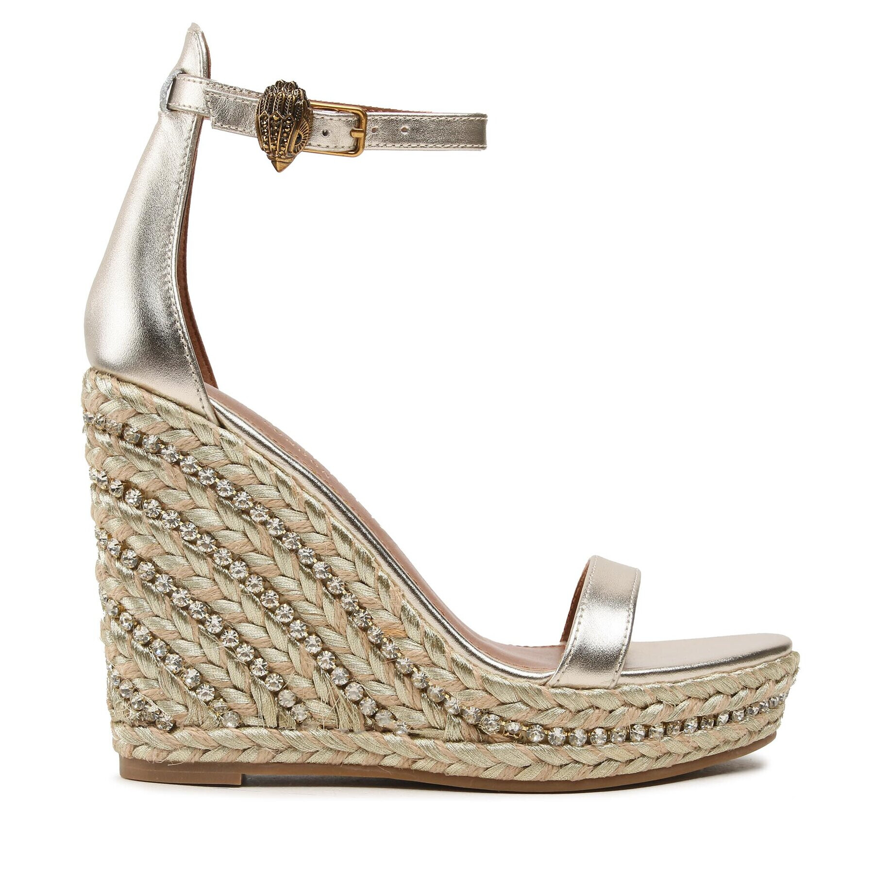 Kurt Geiger Espadrile Shoreditch Wedge 9783861109 Auriu - Pled.ro