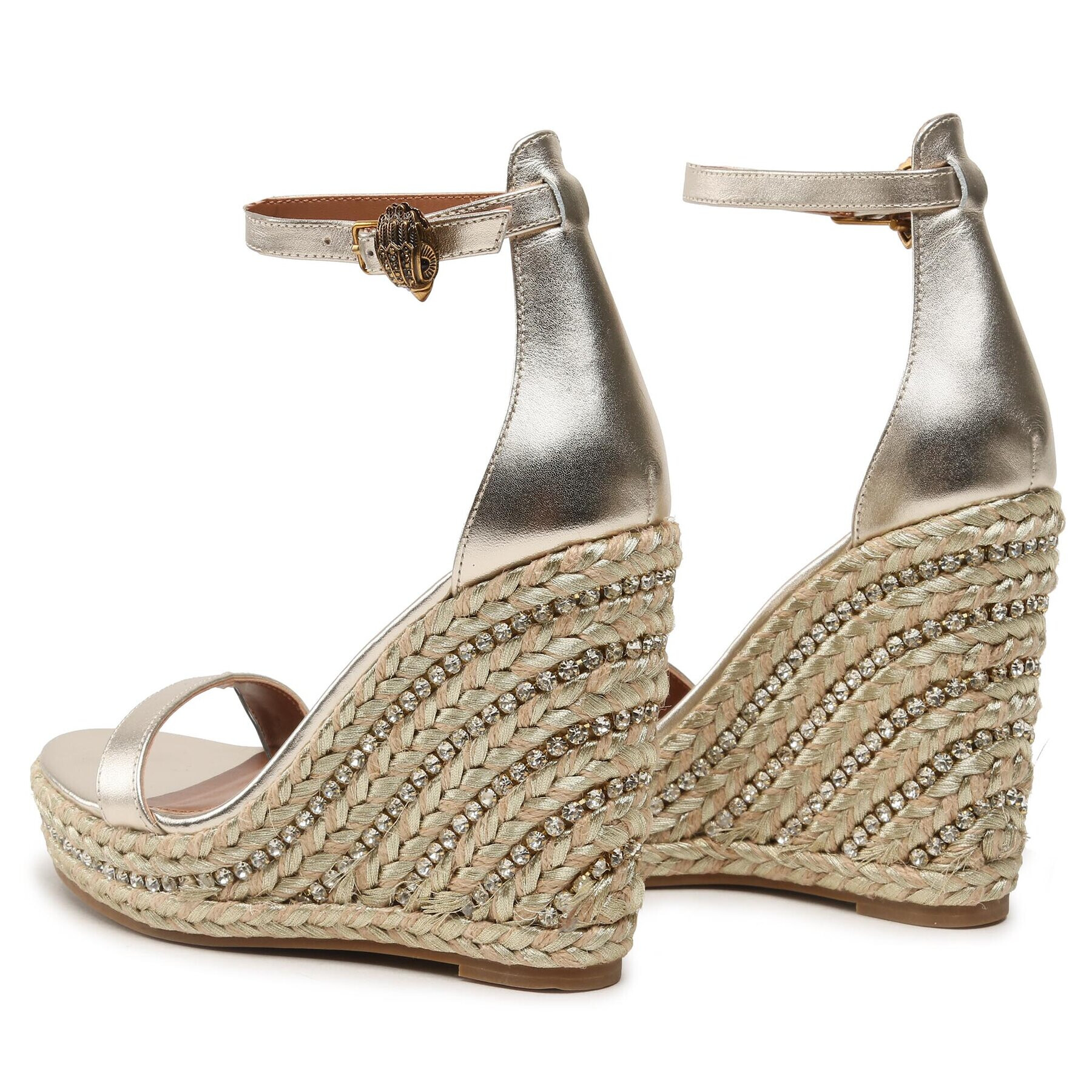 Kurt Geiger Espadrile Shoreditch Wedge 9783861109 Auriu - Pled.ro