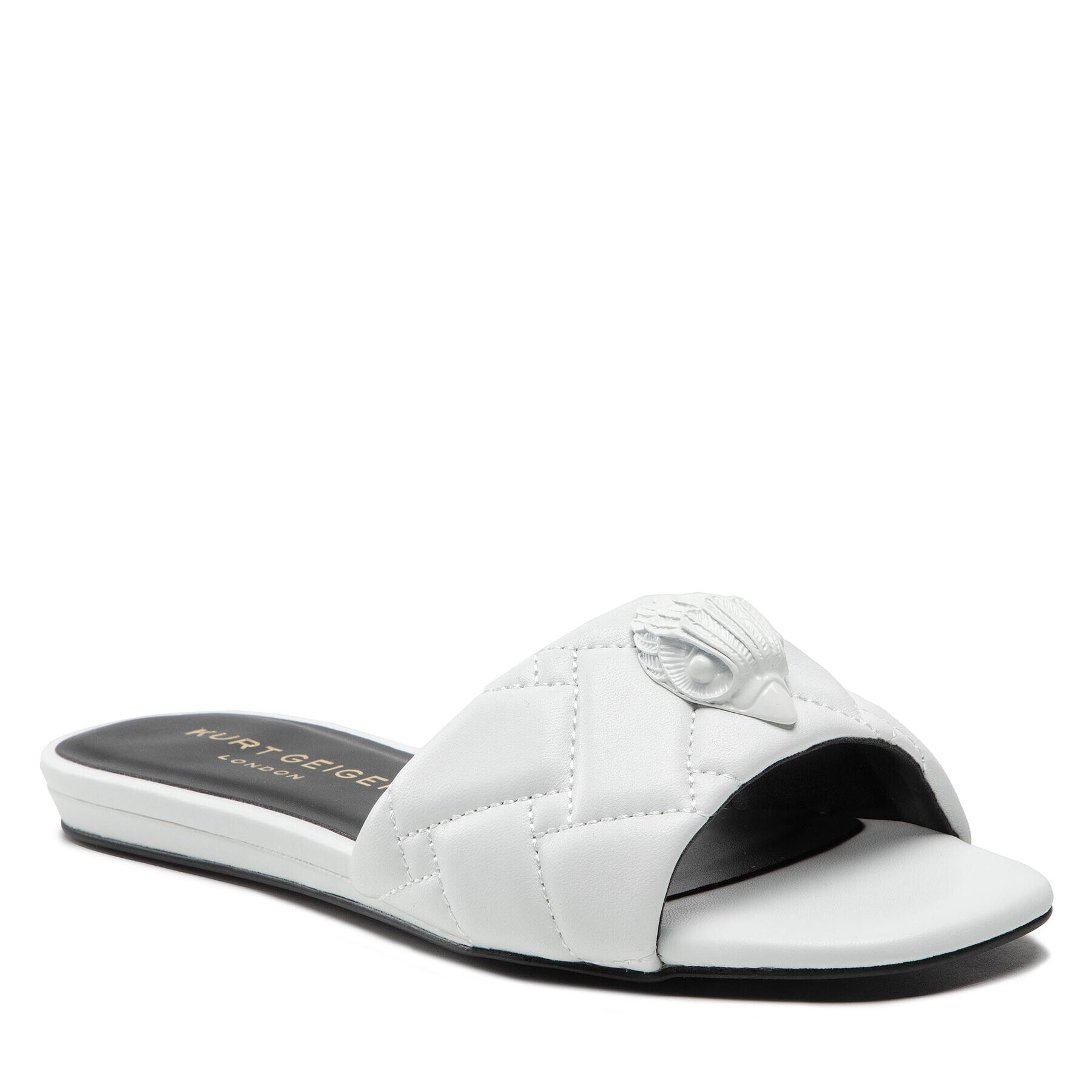 Kurt Geiger Șlapi Kensington Flat Sandal 8496110109 Alb - Pled.ro