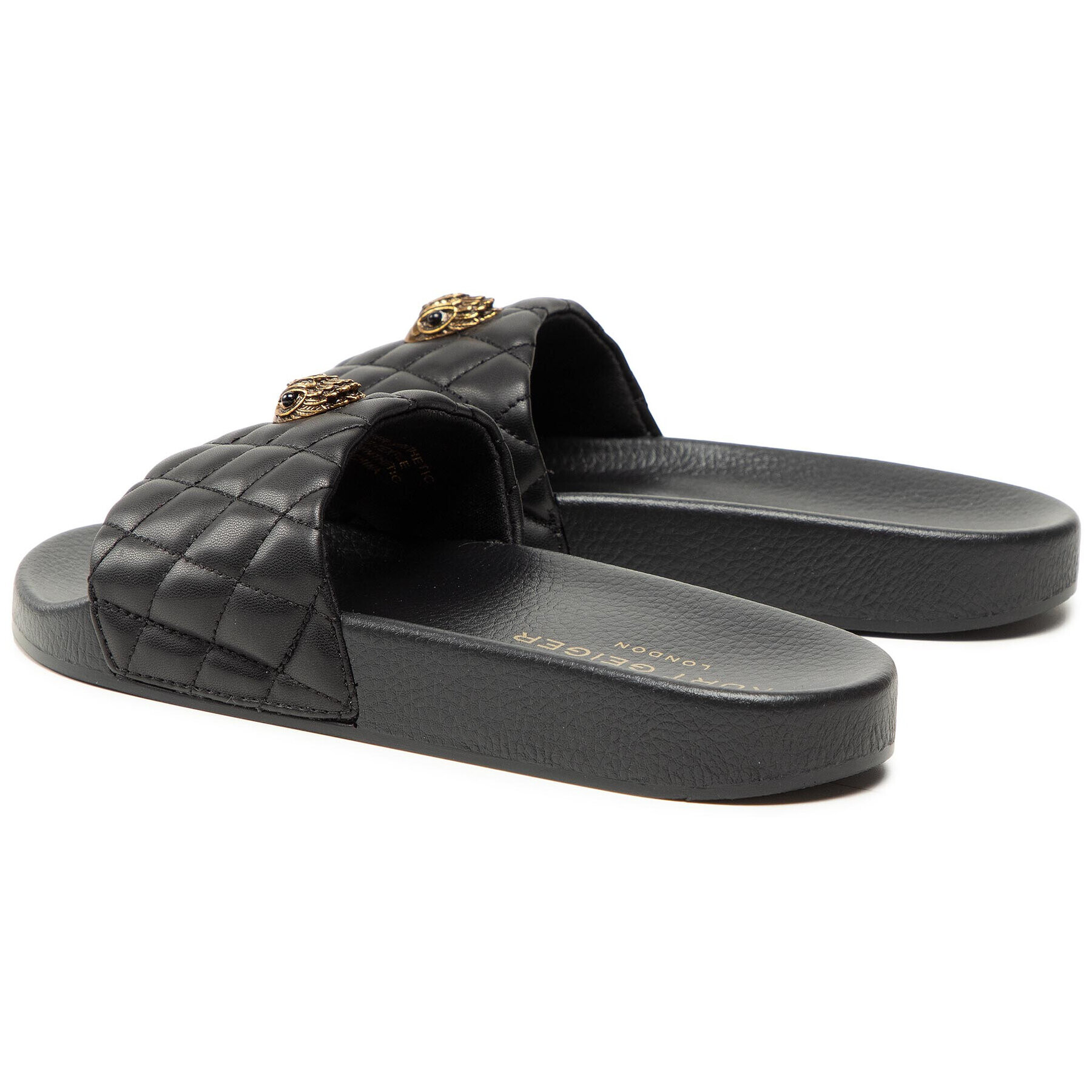 Kurt Geiger Șlapi Meena Eagle 7400200979 Negru - Pled.ro