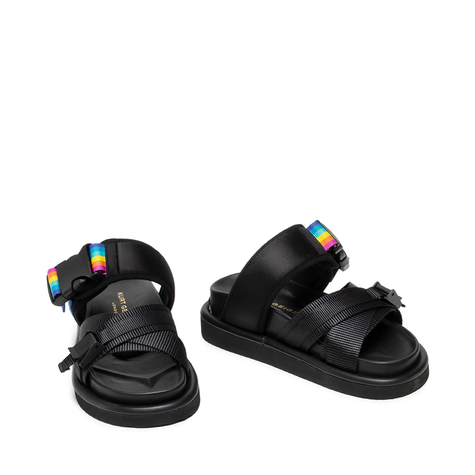 Kurt Geiger Șlapi Orson Cross Sandal 8285100609 Negru - Pled.ro