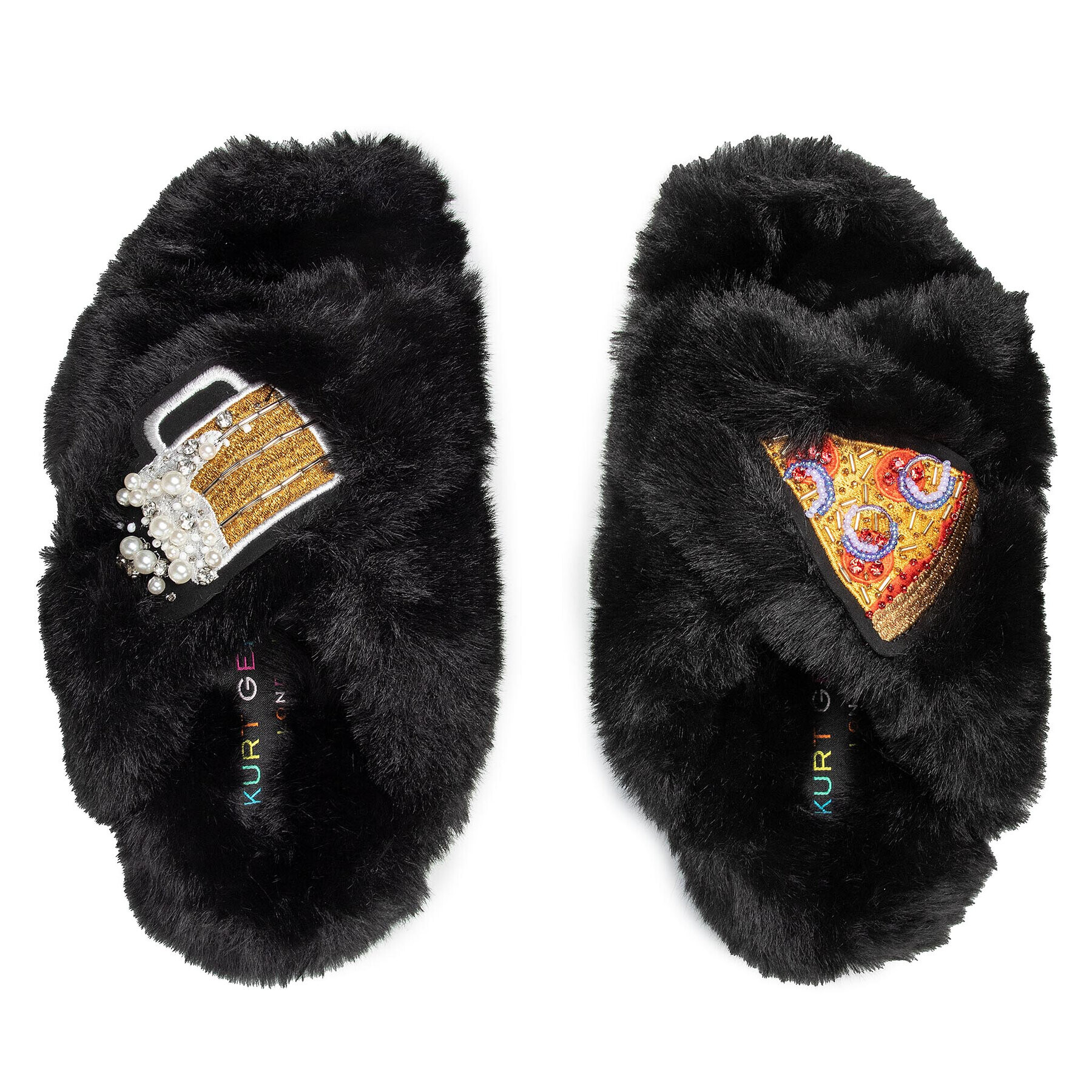 Kurt Geiger Papuci de casă Junkfort Slipper 8492800999 Negru - Pled.ro