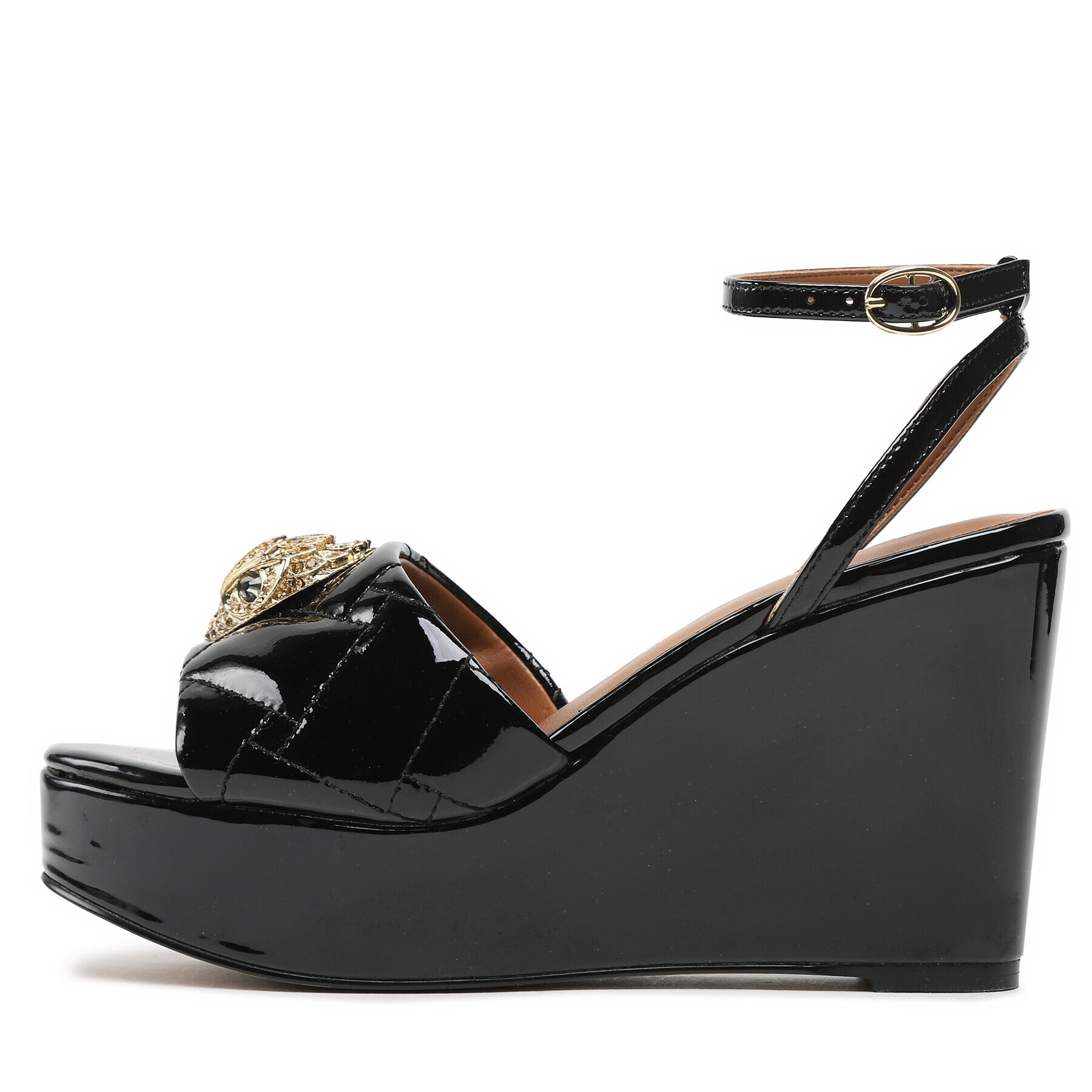 Kurt Geiger Sandale Kensington Wedge 9571100309 Negru - Pled.ro