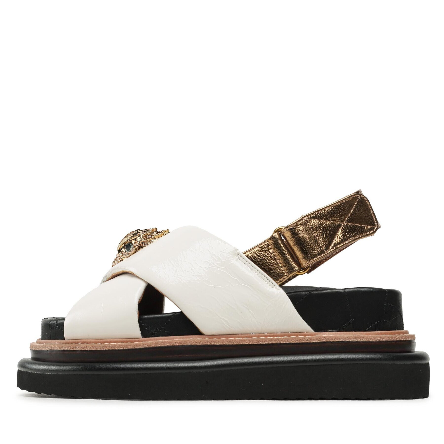 Kurt Geiger Șlapi 225-Orson Cross Strap Sandal 9992241109 Écru - Pled.ro