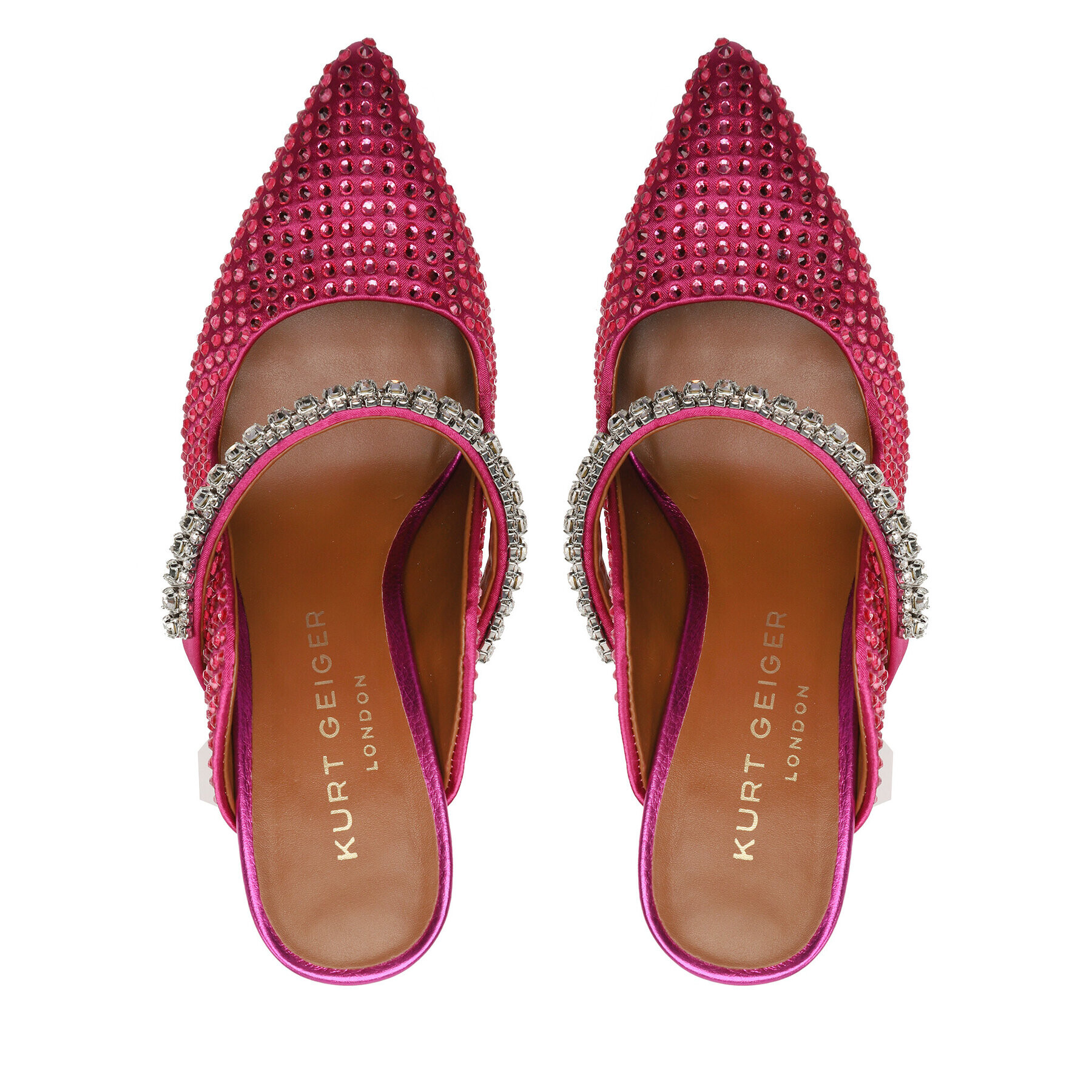 Kurt Geiger Șlapi Duke Crystal 9559052609 Roz - Pled.ro