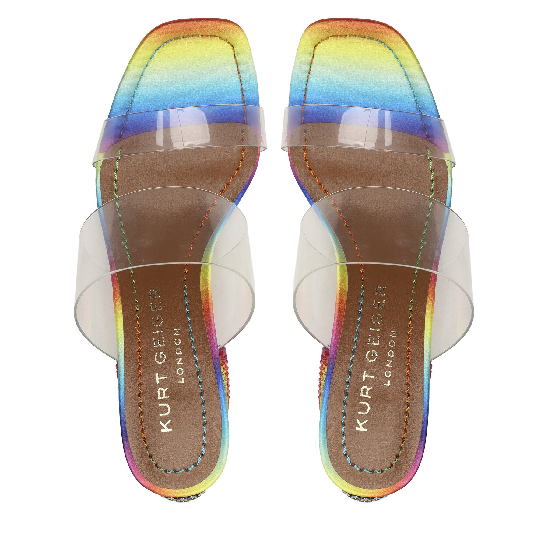 Kurt Geiger Șlapi Kensington Block Sandal 8650869999 Transparent - Pled.ro