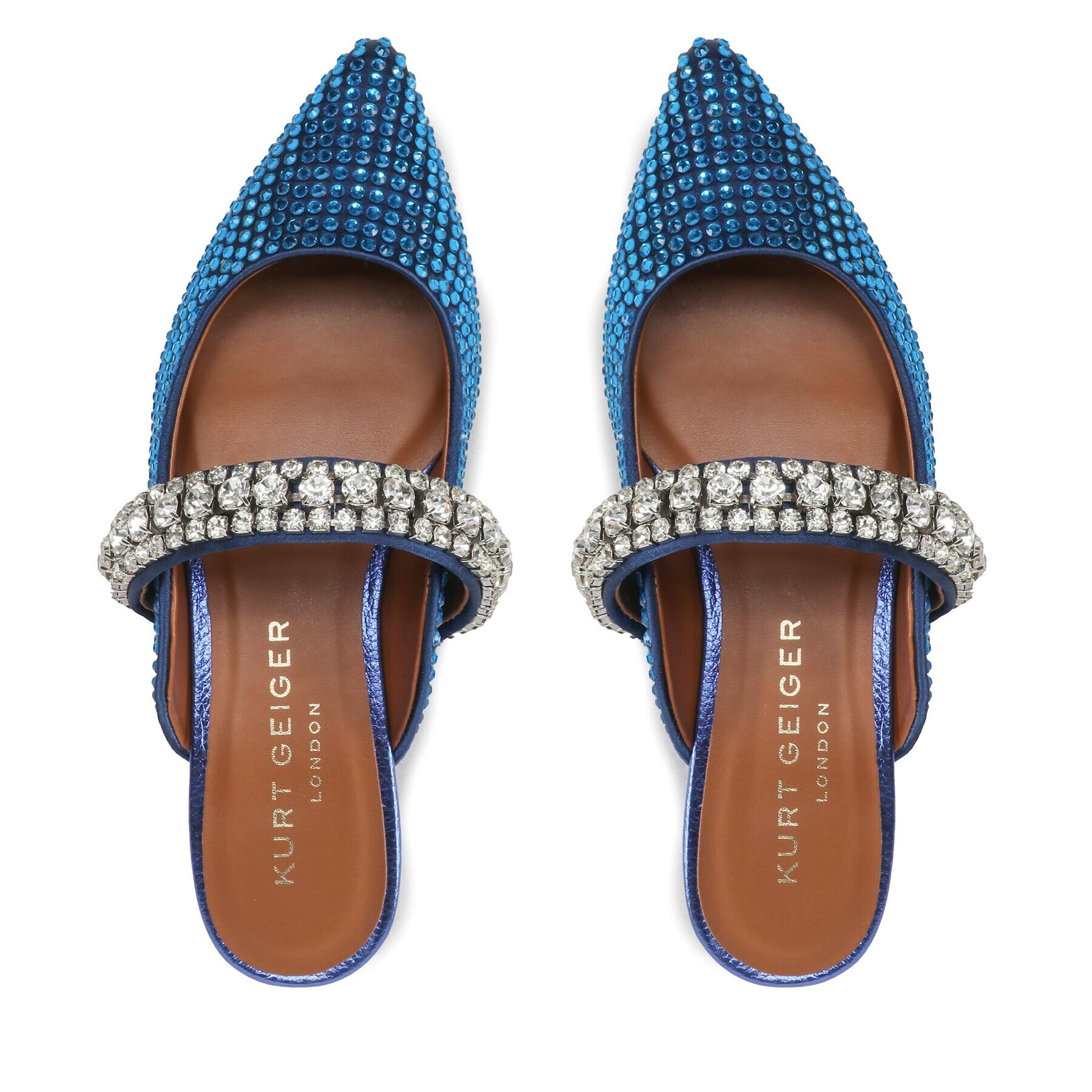 Kurt Geiger Șlapi Princely Crystals 9563081609 Albastru - Pled.ro