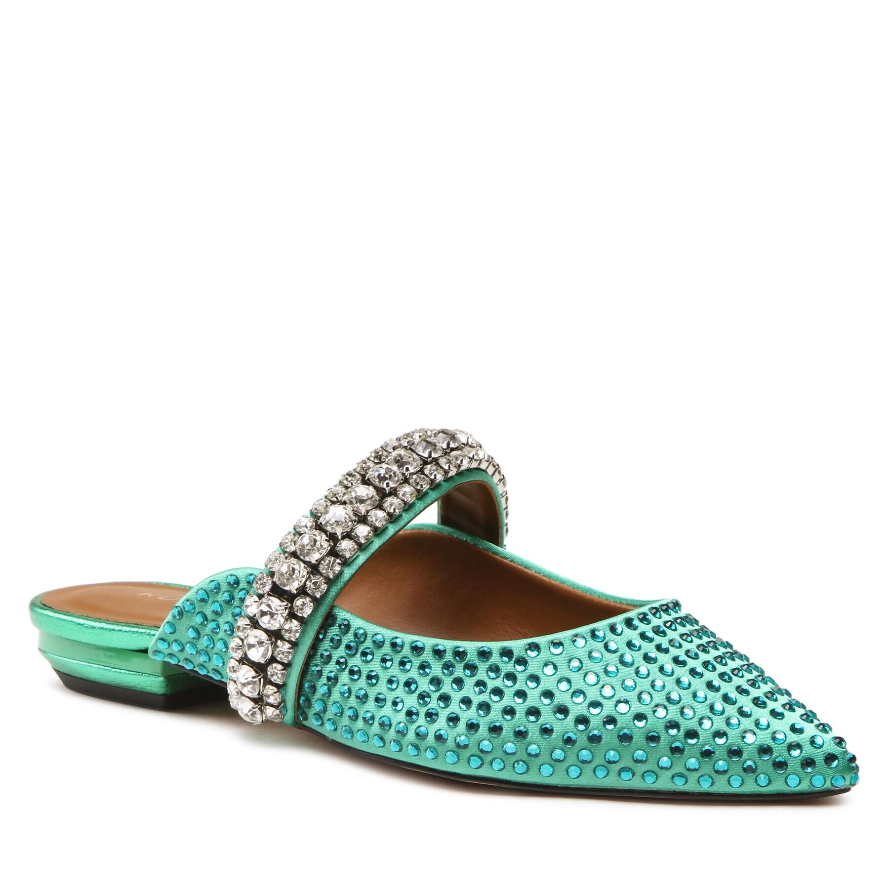 Kurt Geiger Șlapi Princley Crystals 9563087609 Verde - Pled.ro