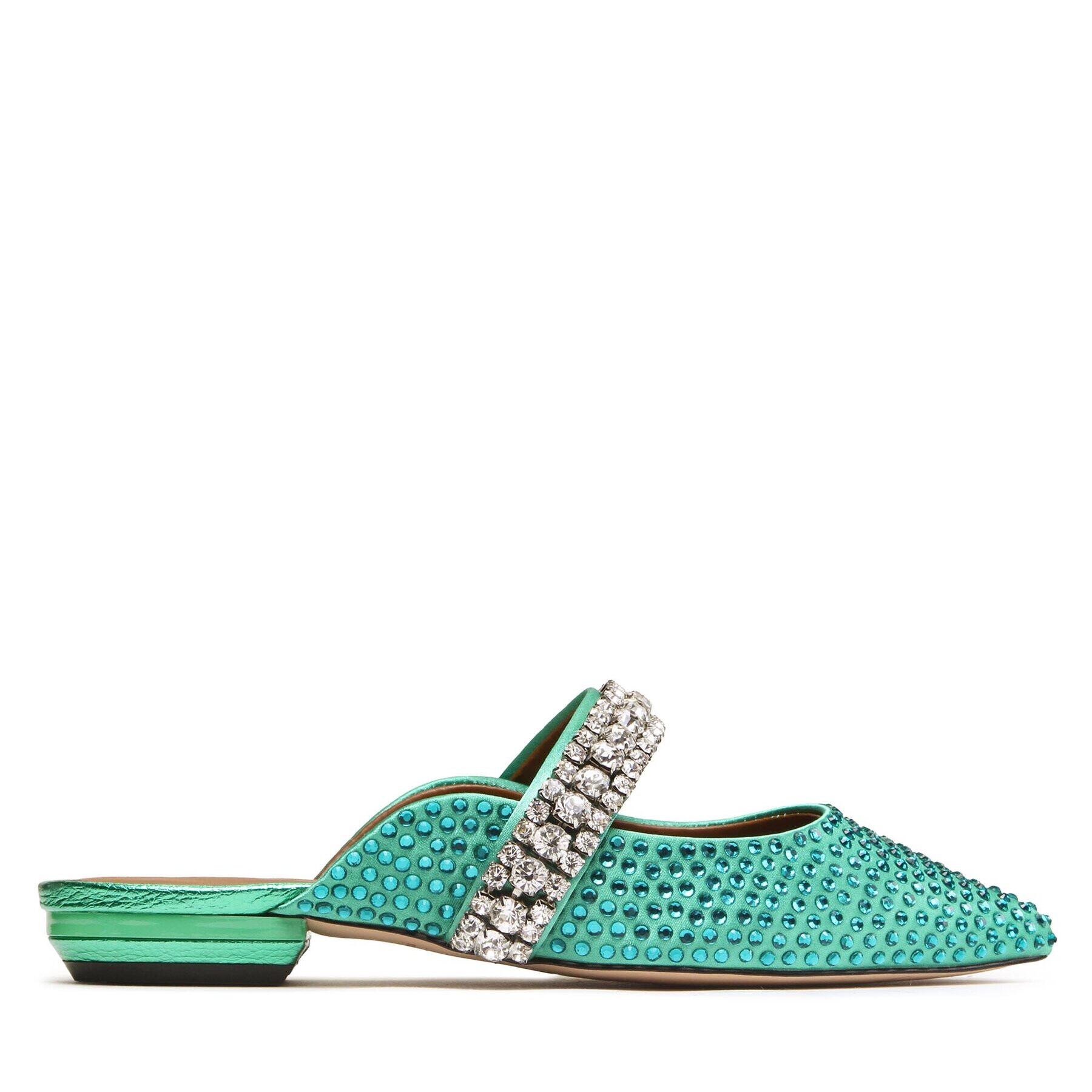 Kurt Geiger Șlapi Princley Crystals 9563087609 Verde - Pled.ro