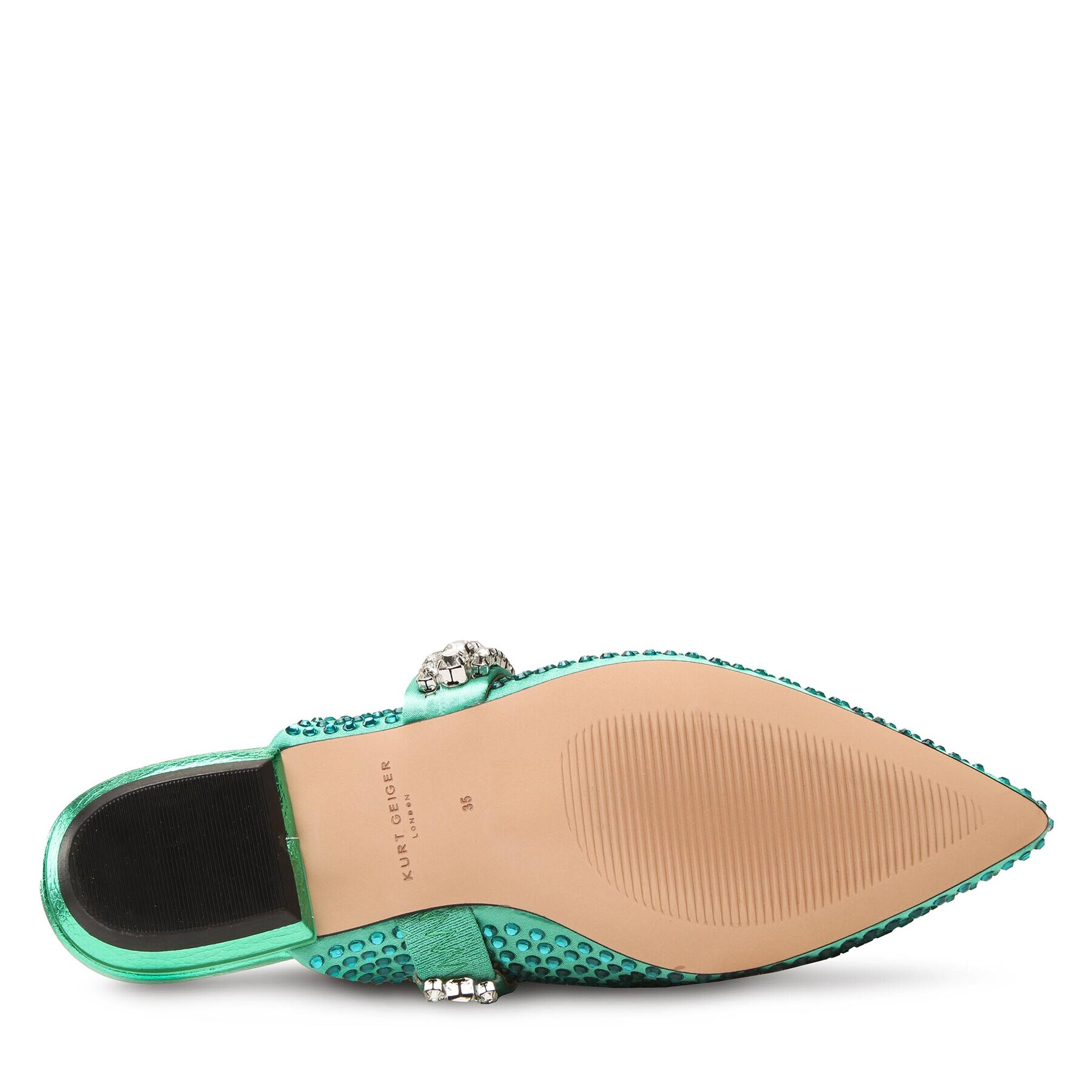 Kurt Geiger Șlapi Princley Crystals 9563087609 Verde - Pled.ro