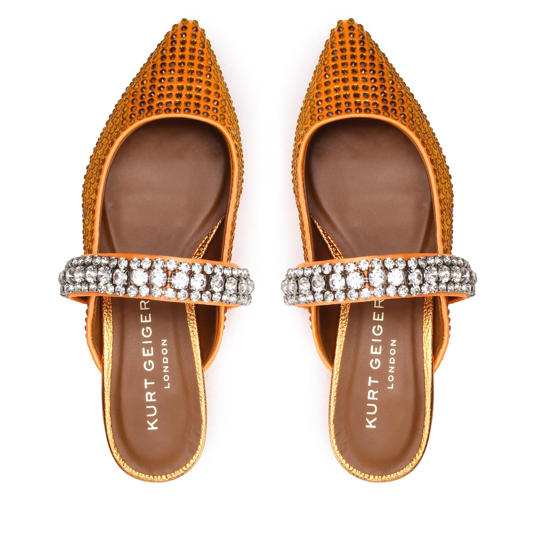 Kurt Geiger Șlapi Princley Crystals 9563091609 Portocaliu - Pled.ro