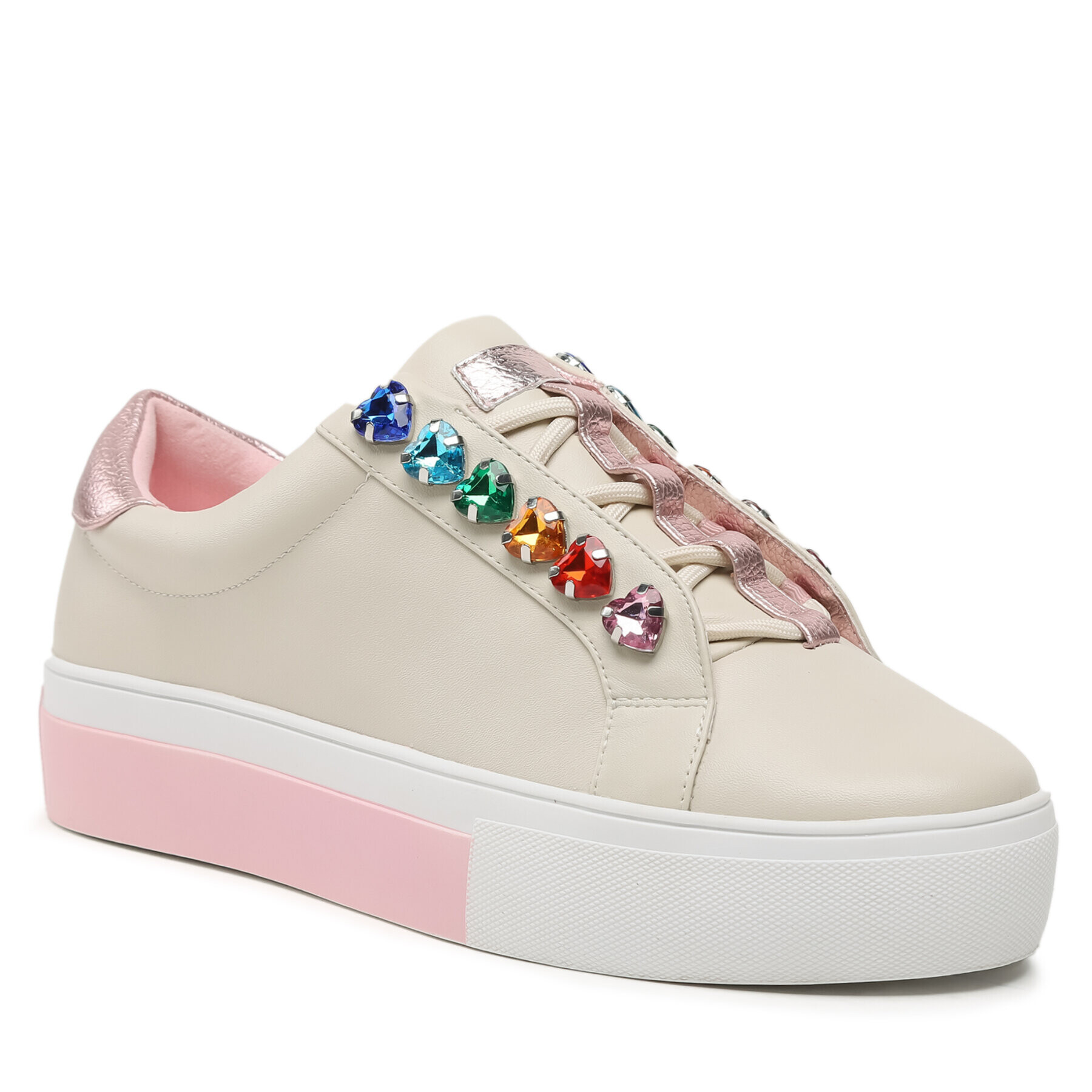 Kurt Geiger Sneakers Liviah Love 9565018109 Écru - Pled.ro