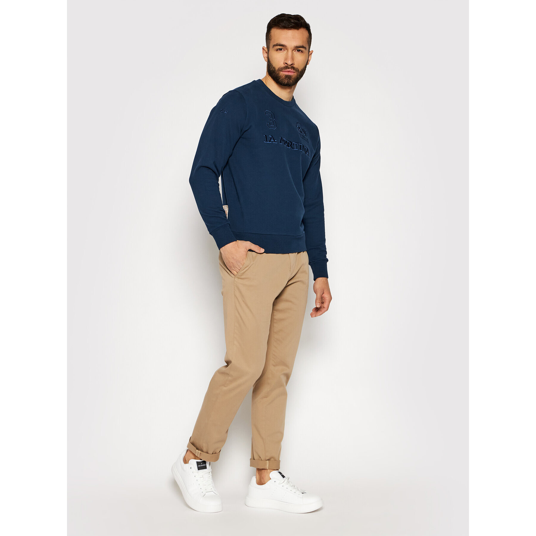 La Martina Bluză RMF303 FP059 Bleumarin Regular Fit - Pled.ro