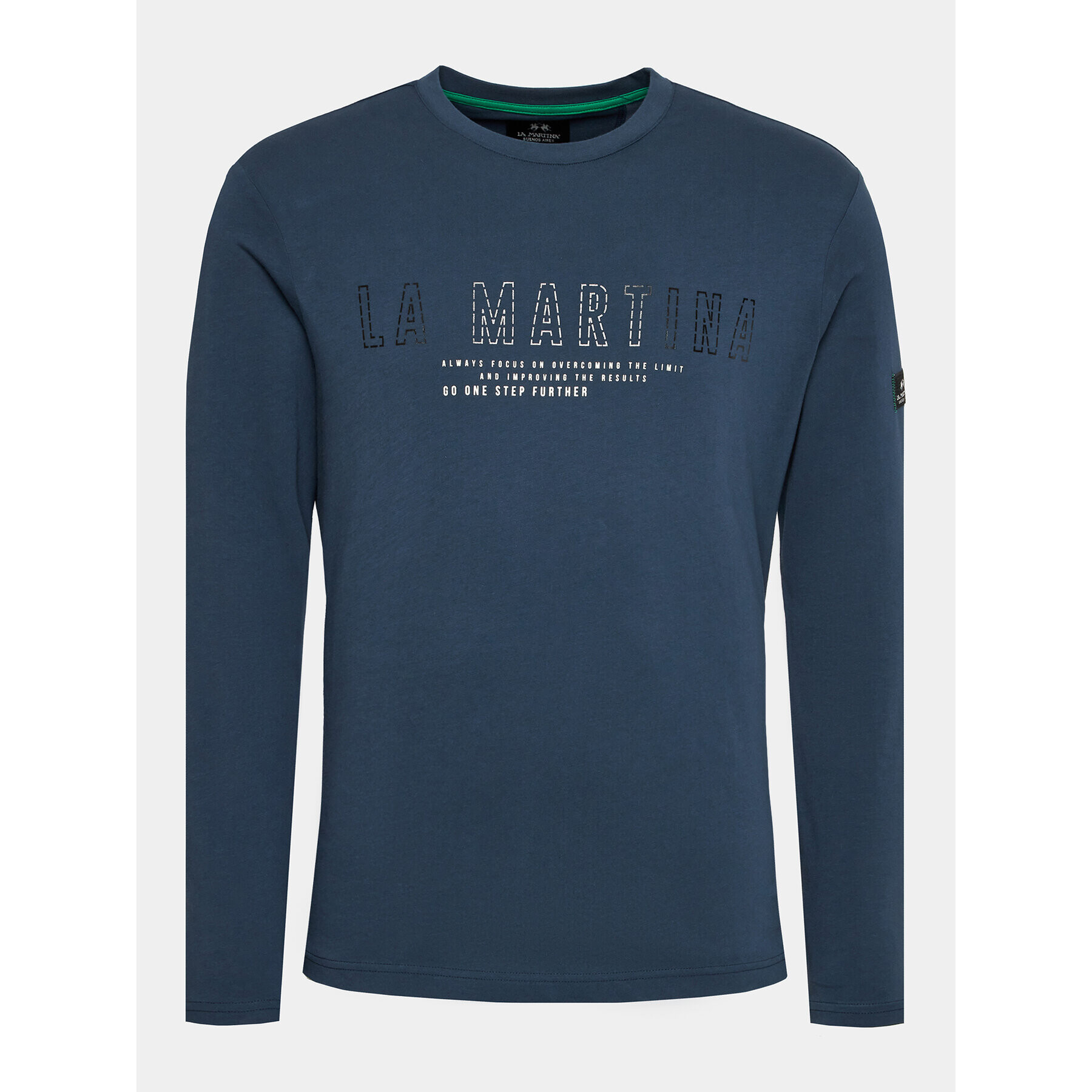 La Martina Longsleeve WMR300 JS206 Bleumarin Regular Fit - Pled.ro