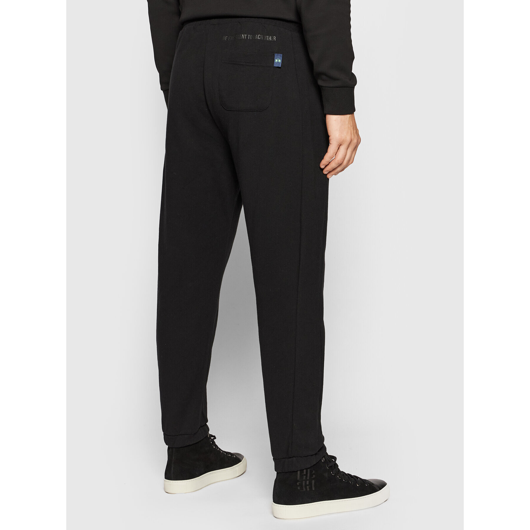 La Martina Pantaloni trening SMT301 FP529 Negru Regular Fit - Pled.ro