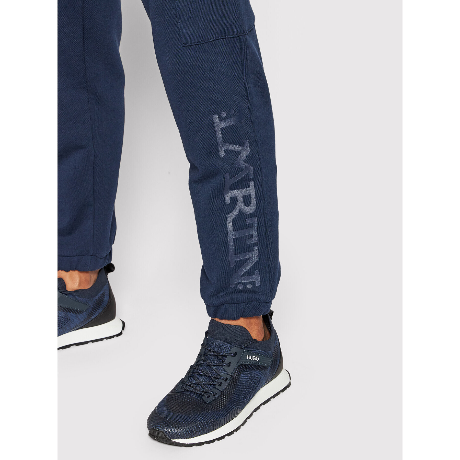 La Martina Pantaloni trening TMT011 FP533 Bleumarin Over Fit - Pled.ro