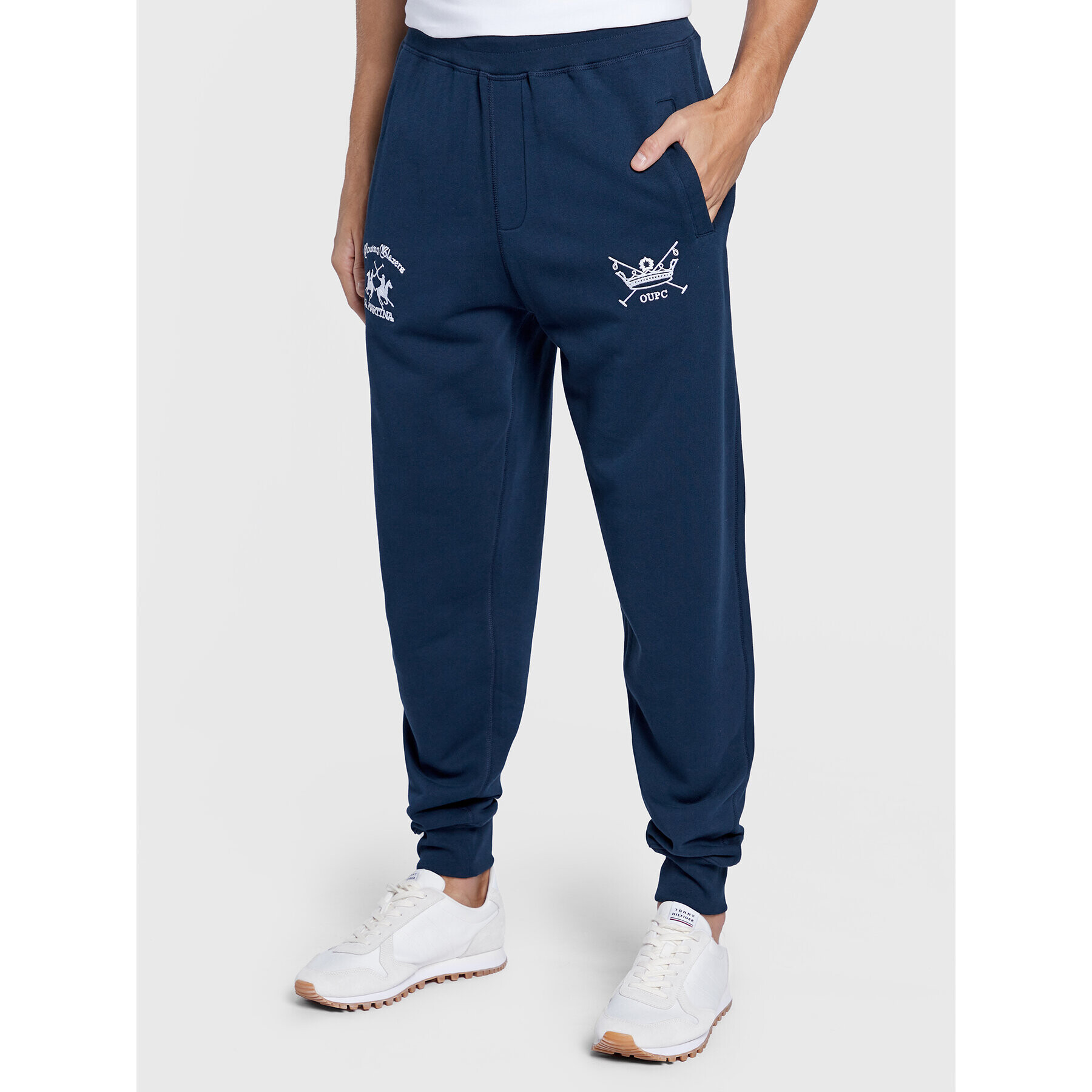 La Martina Pantaloni trening UMT302 FP540 Bleumarin Regular Fit - Pled.ro