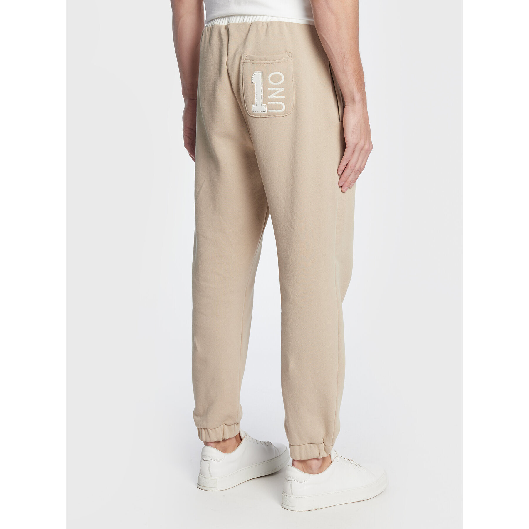 La Martina Pantaloni trening UMT600 FP529 Bej Comfort Fit - Pled.ro