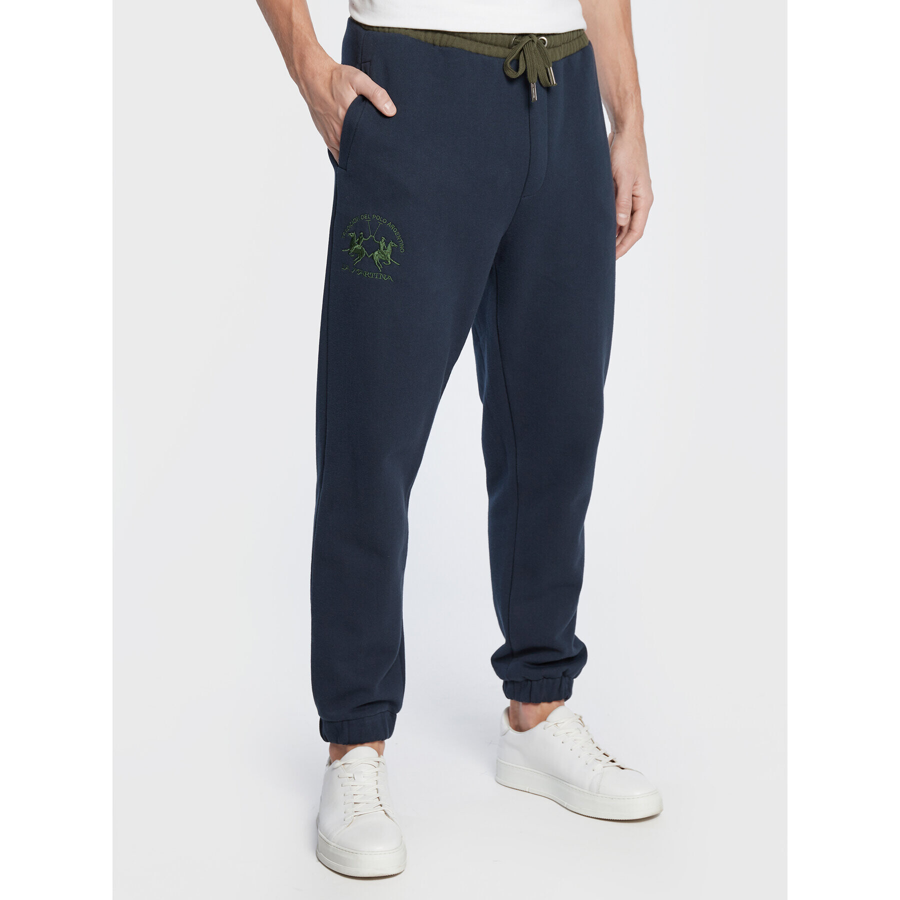 La Martina Pantaloni trening UMT600 FP529 Bleumarin Regular Fit - Pled.ro