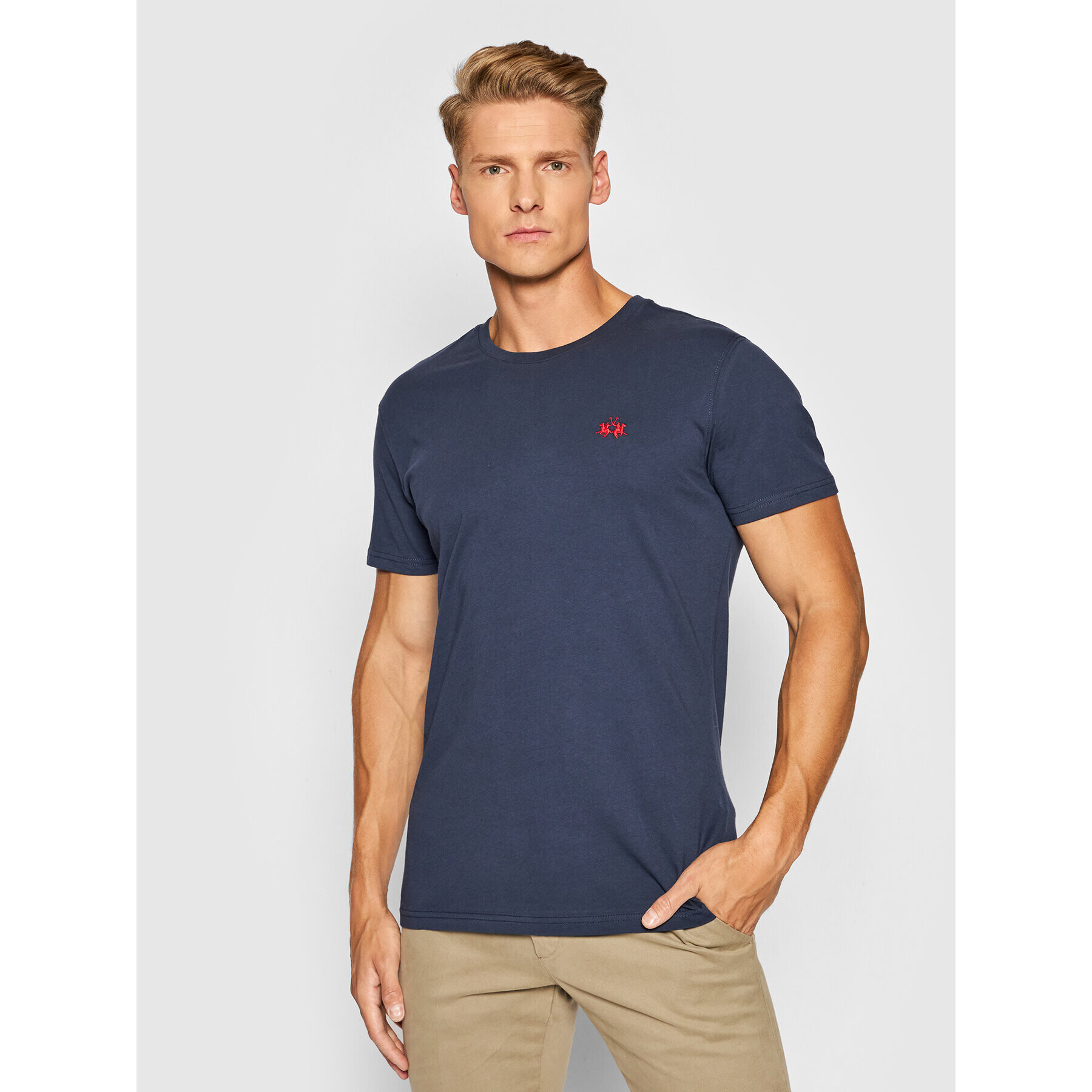 La Martina Tricou CCMR04 JS206 Bleumarin Regular Fit - Pled.ro