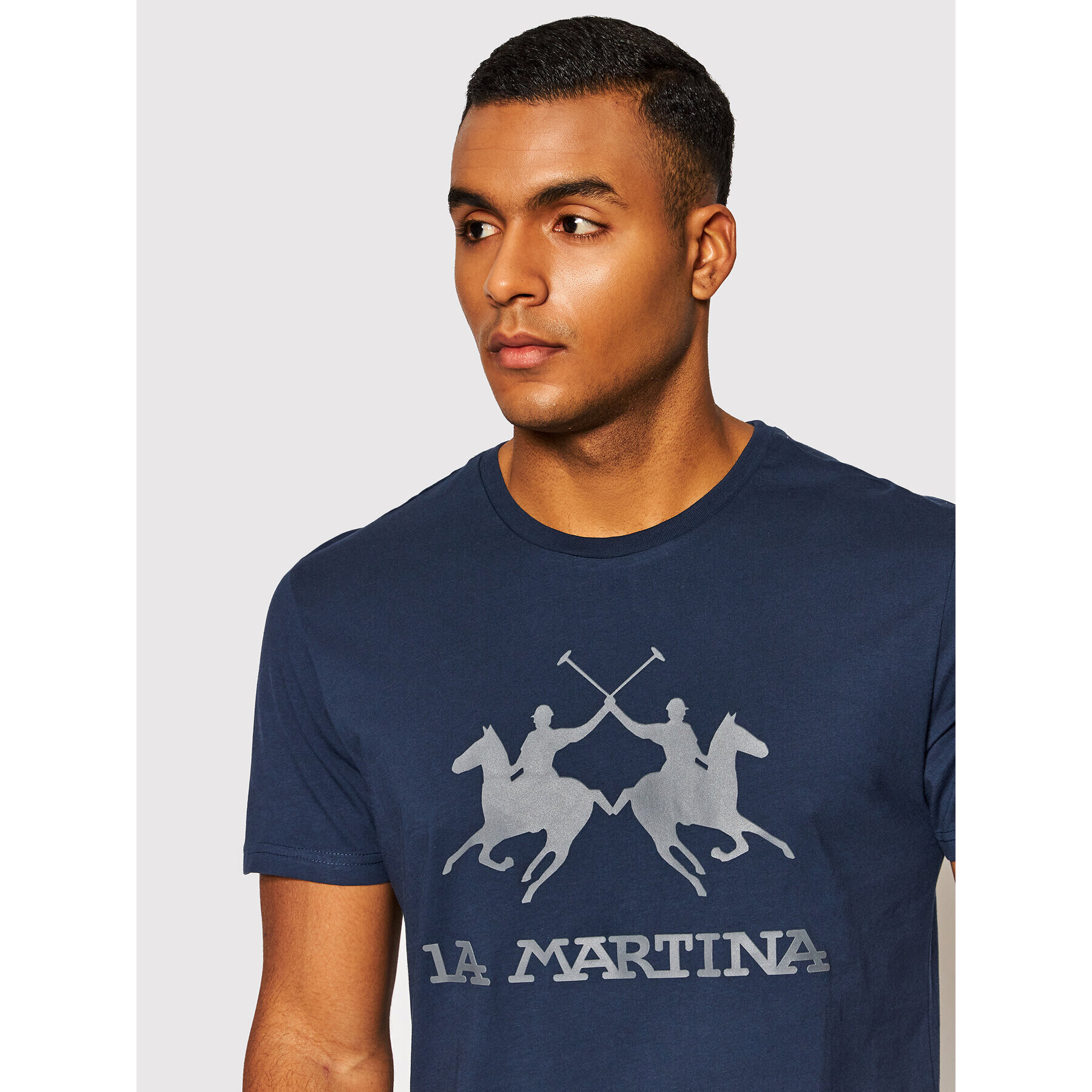 La Martina Tricou CCMR05 JS206 Bleumarin Regular Fit - Pled.ro