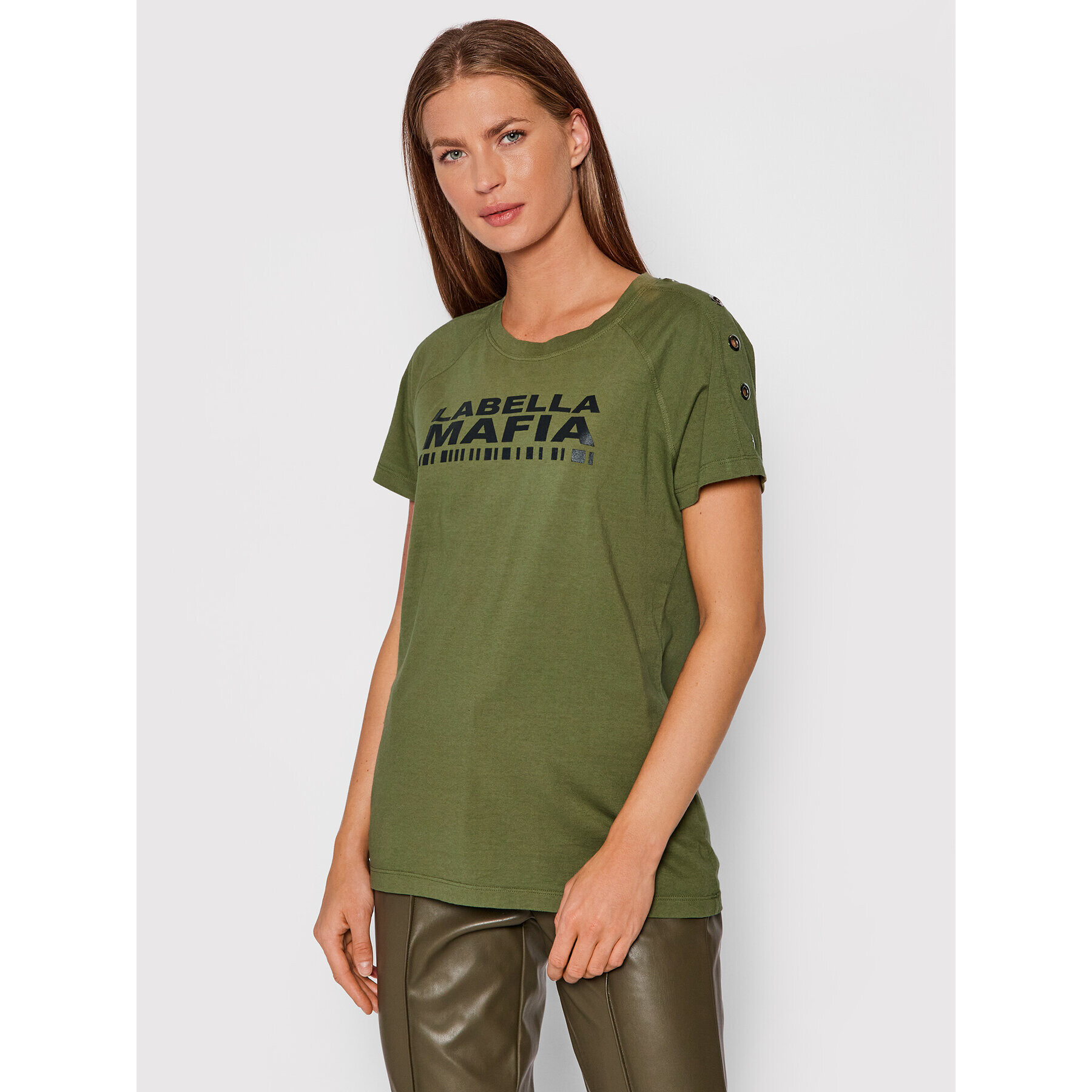 LaBellaMafia Tricou 21691 Verde Regular Fit - Pled.ro