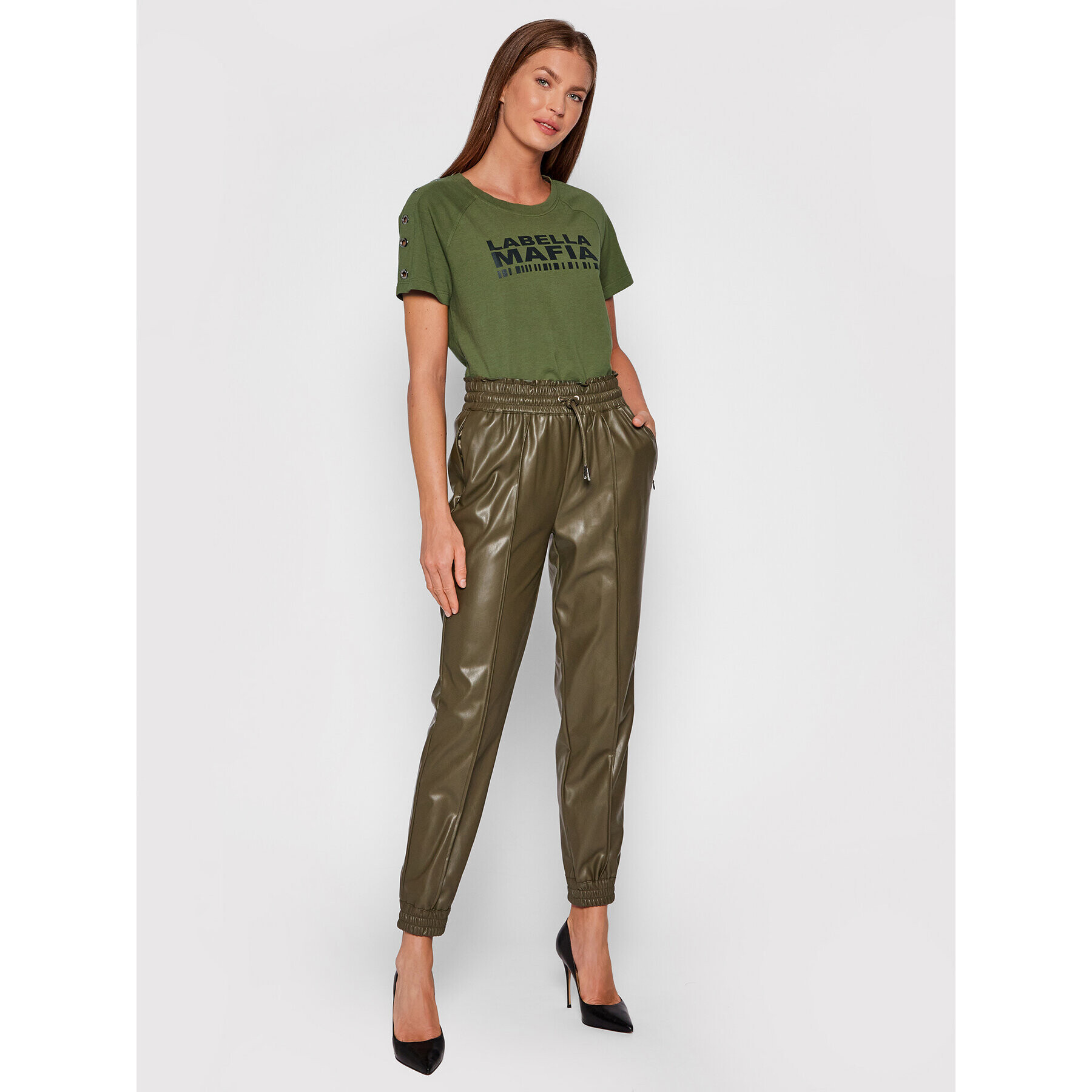 LaBellaMafia Tricou 21691 Verde Regular Fit - Pled.ro