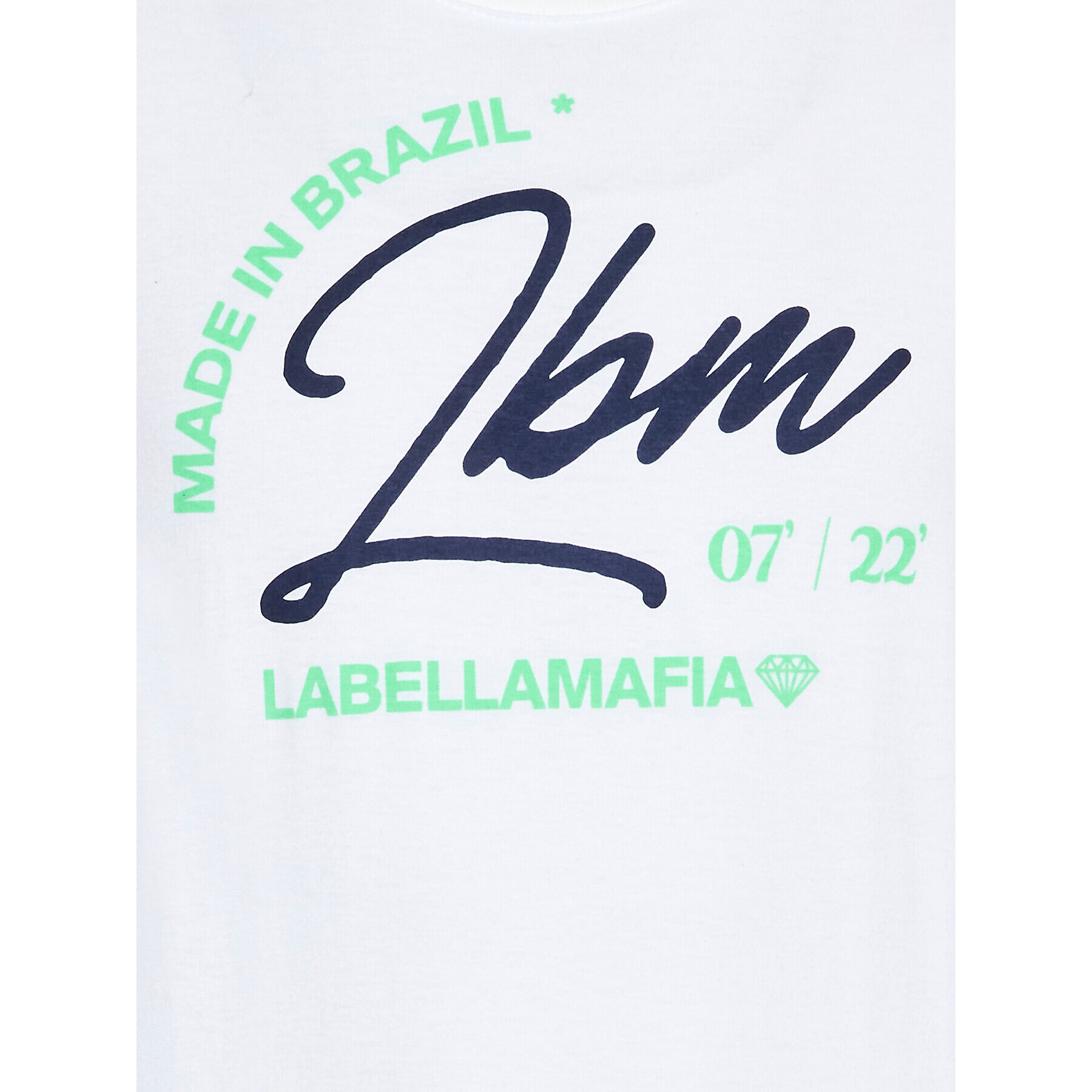 LaBellaMafia Tricou 25565 Alb Relaxed Fit - Pled.ro