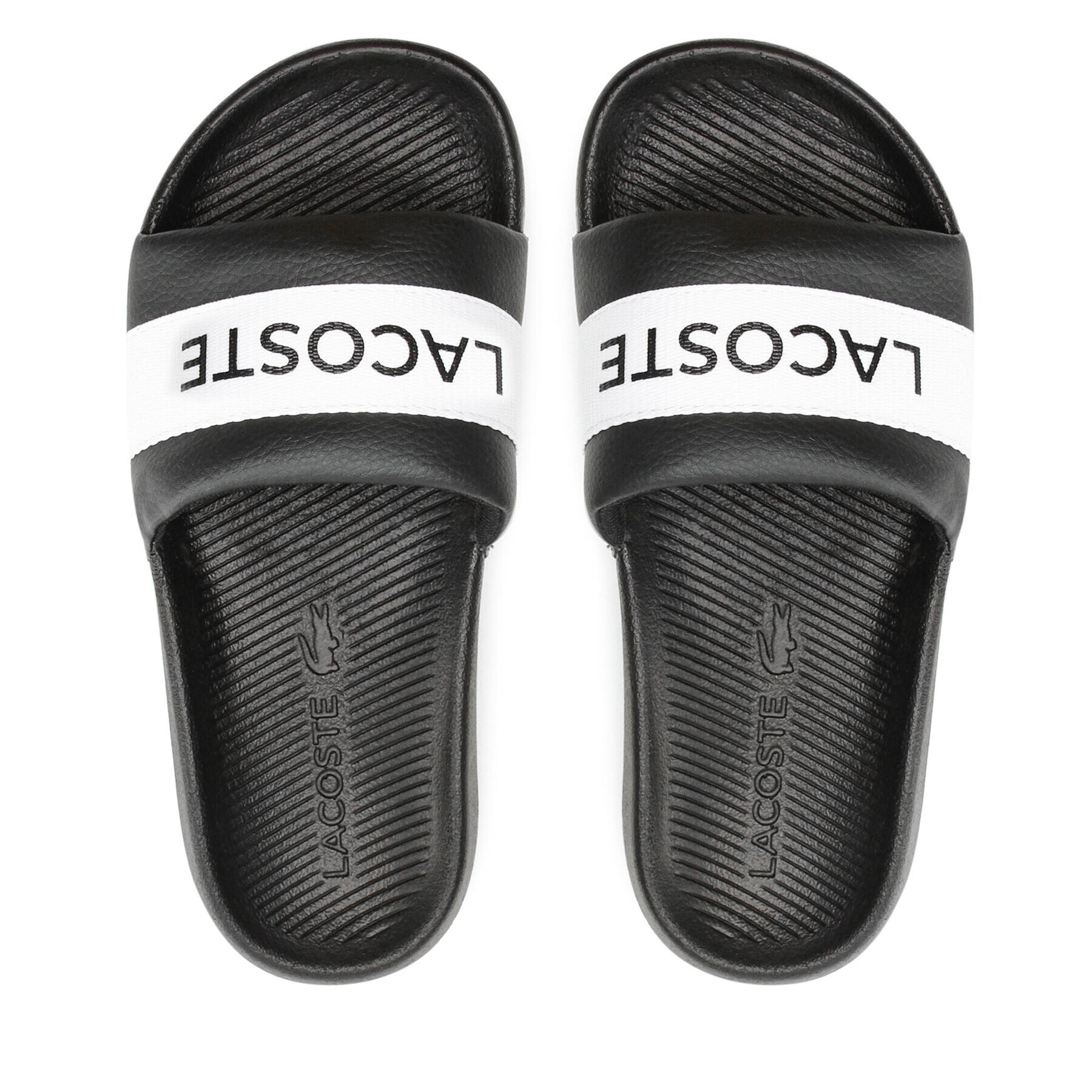 Lacoste Șlapi Croco Slide 0721 1 Cfa 7-41CFA0011312 Negru - Pled.ro