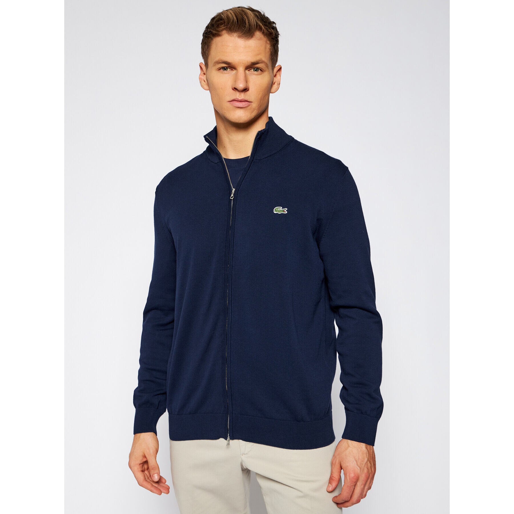 Lacoste Bluză AH1957 Bleumarin Classic Fit - Pled.ro